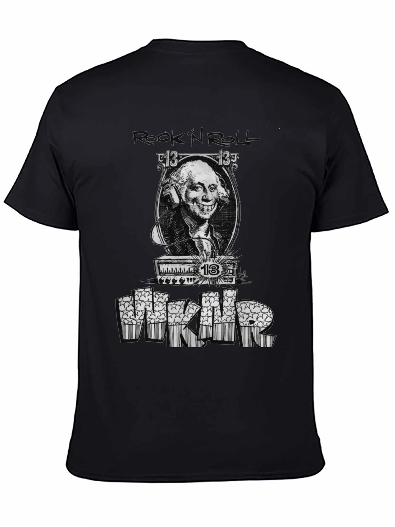 Rock N Roll Washington Graphic Tee - Black