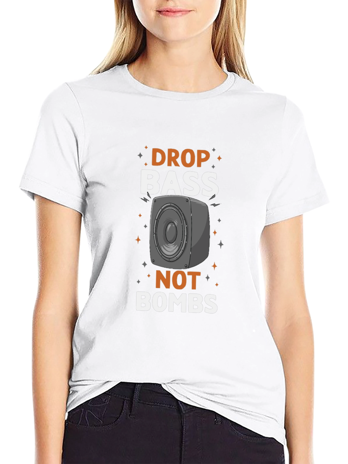 Drop Bass Not Bombs Graphic Tee
