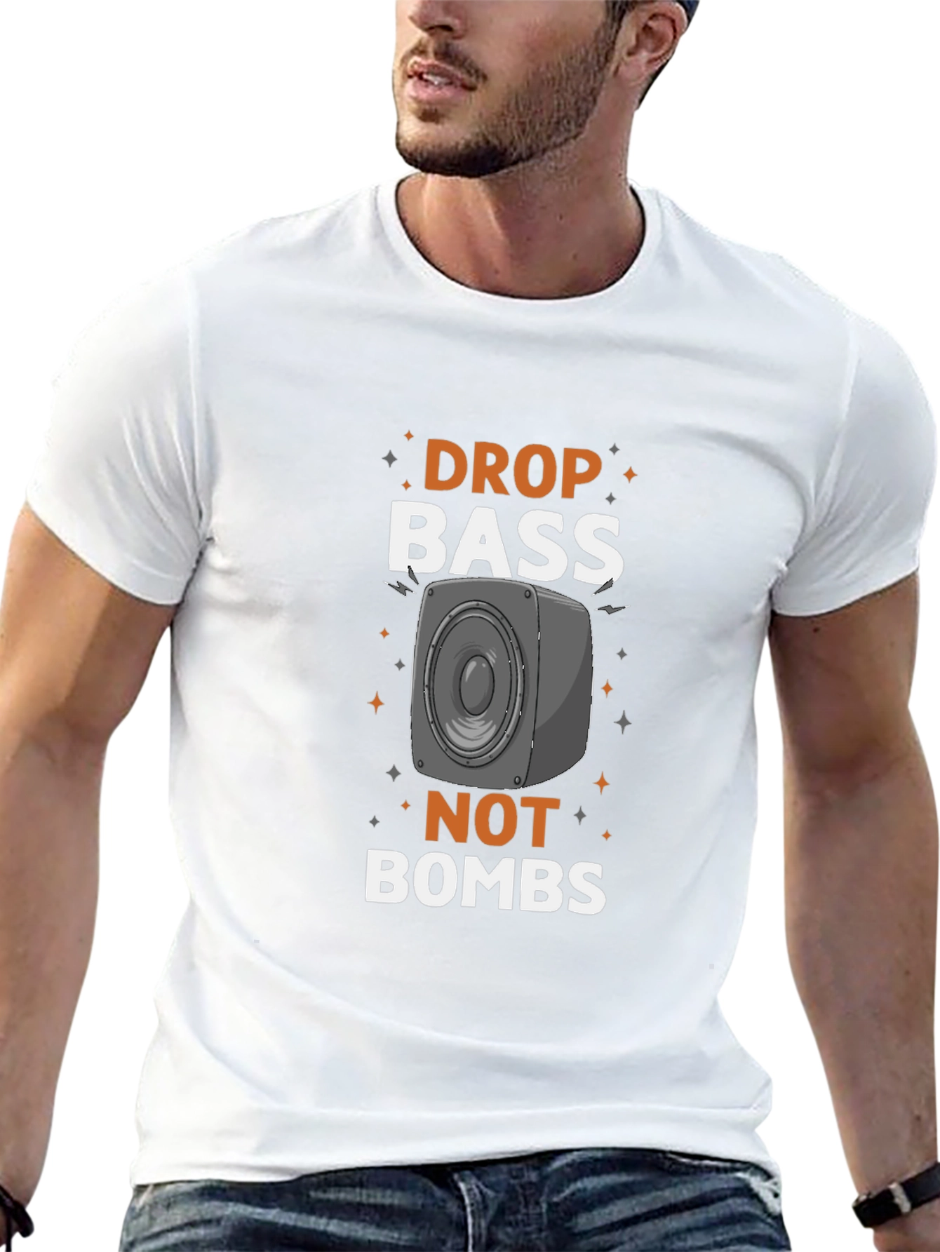 Drop Bass Not Bombs Graphic Tee