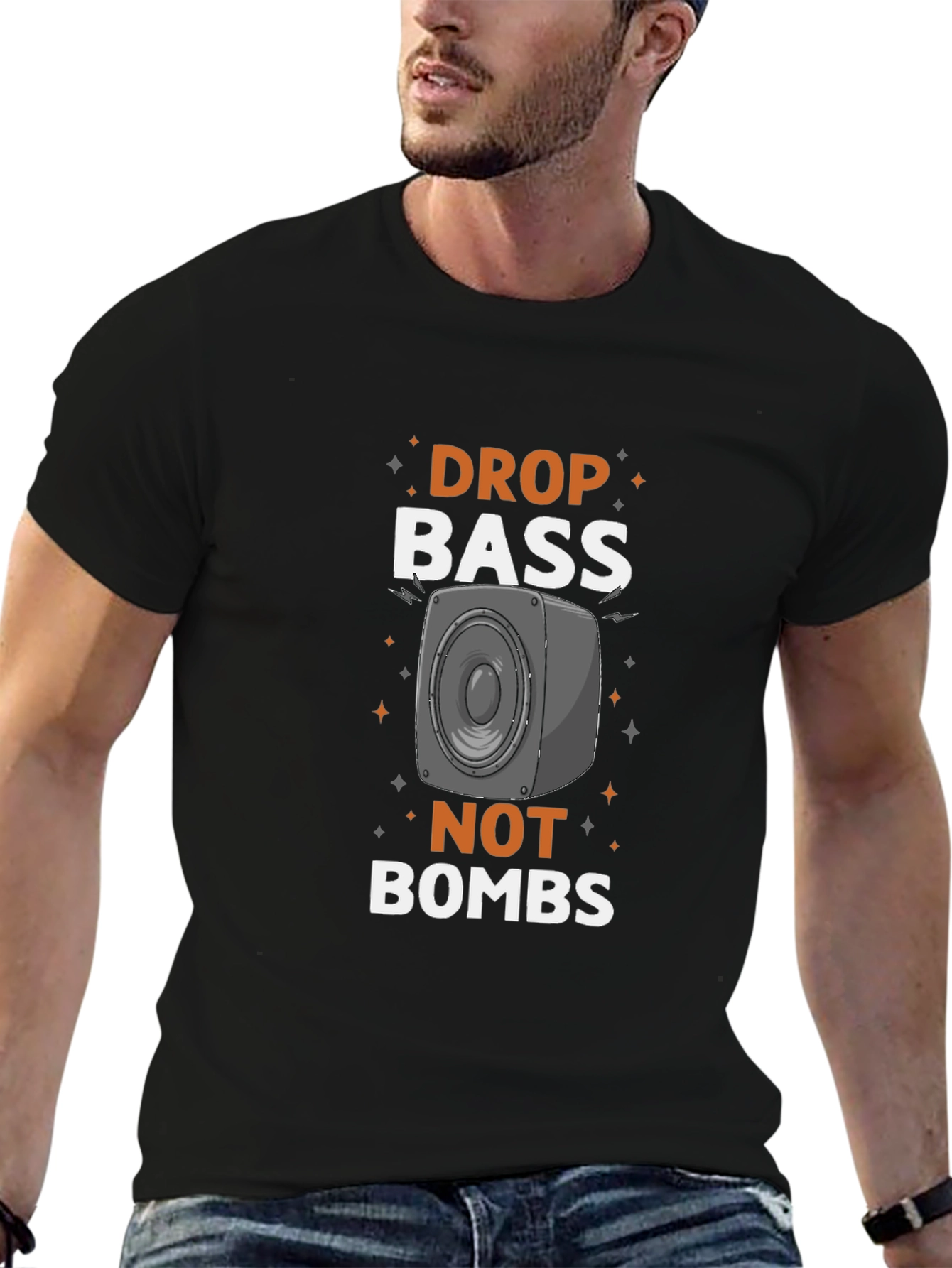 Drop Bass Not Bombs Graphic Tee