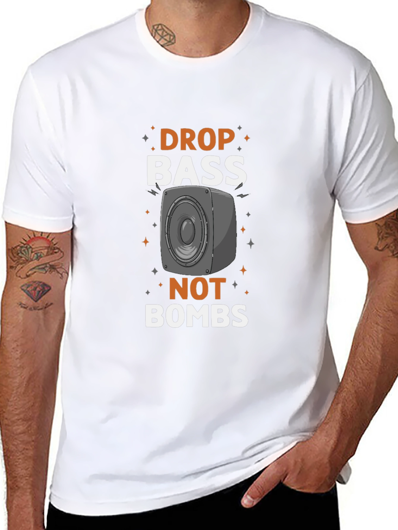Drop Bass Not Bombs Graphic Tee