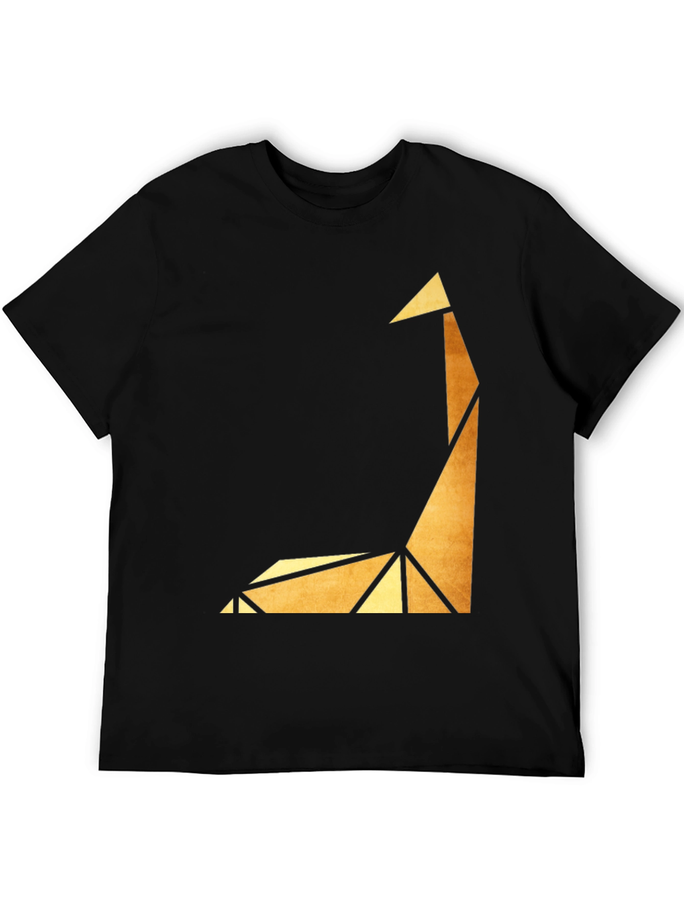 Geometric Giraffe Graphic Tee - Modern Art Shirt