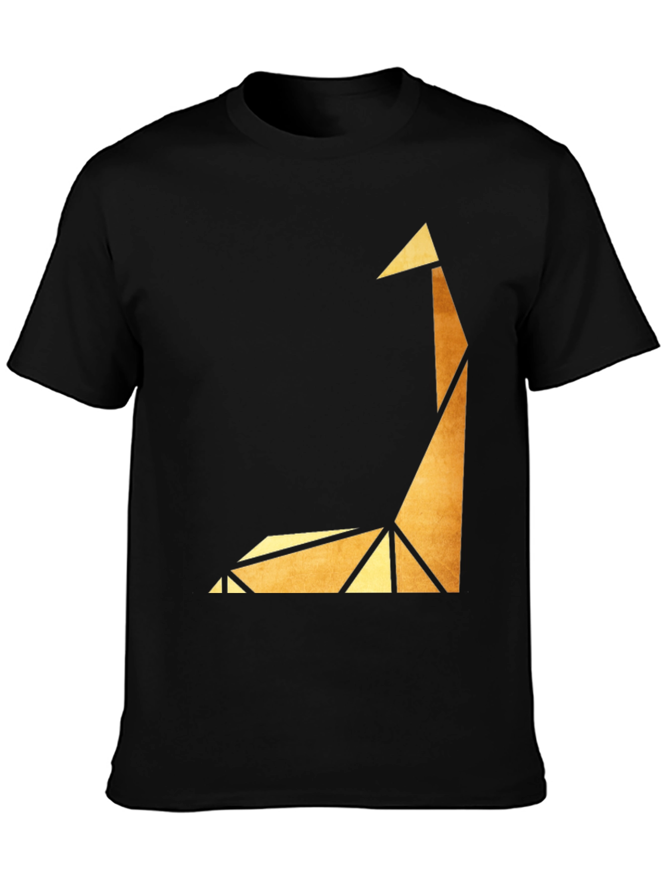 Geometric Giraffe Graphic Tee - Modern Art Shirt