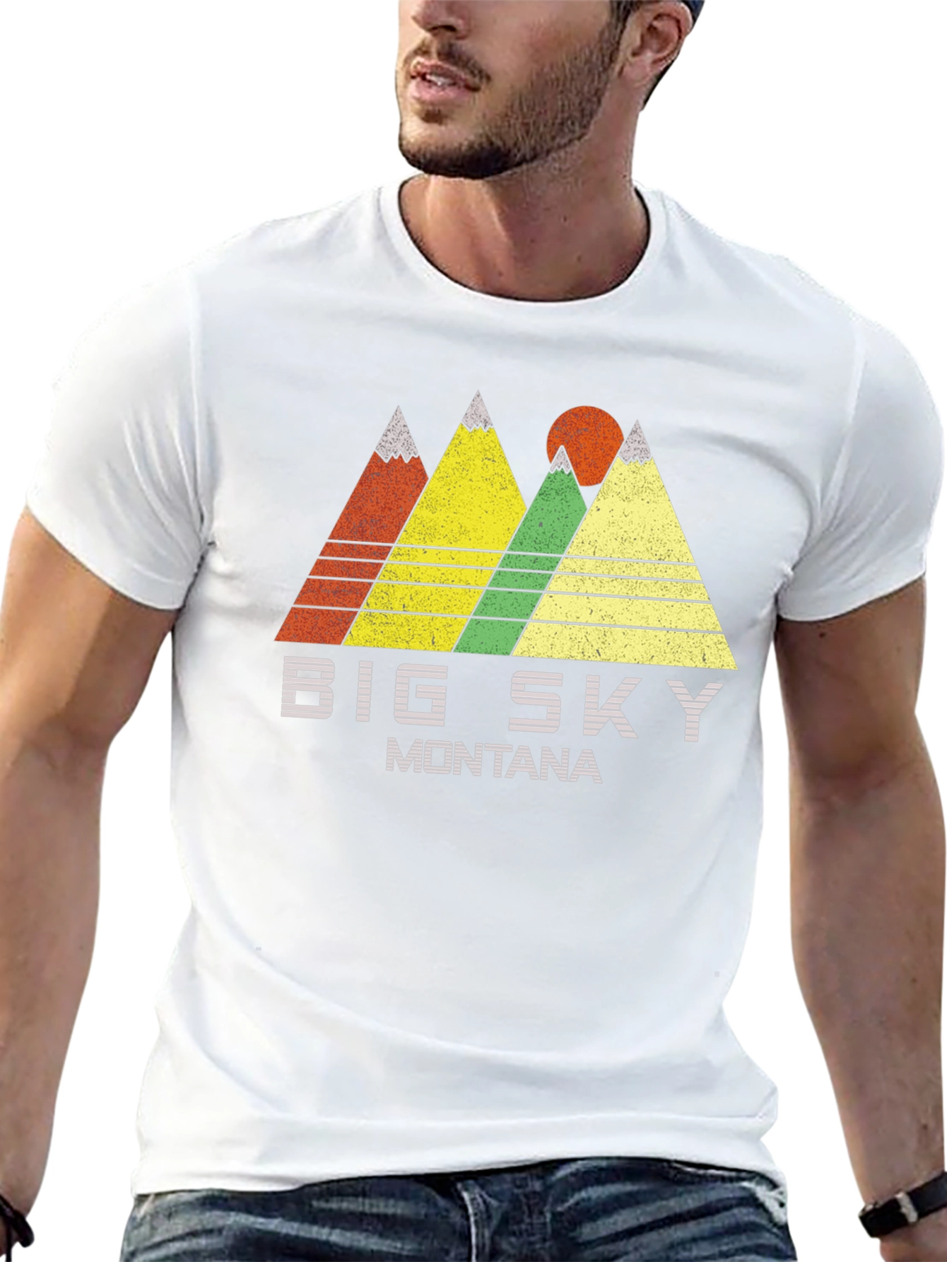 Big Sky Montana Graphic Tee Retro Mountain T-Shirt