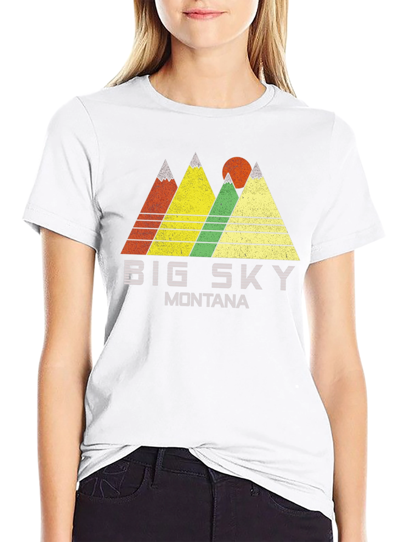 Big Sky Montana Graphic Tee Retro Mountain T-Shirt