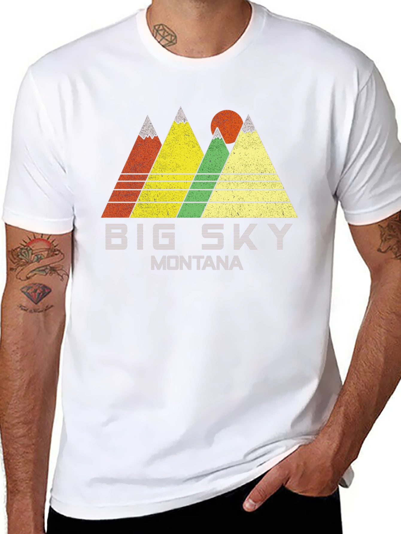 Big Sky Montana Graphic Tee Retro Mountain T-Shirt