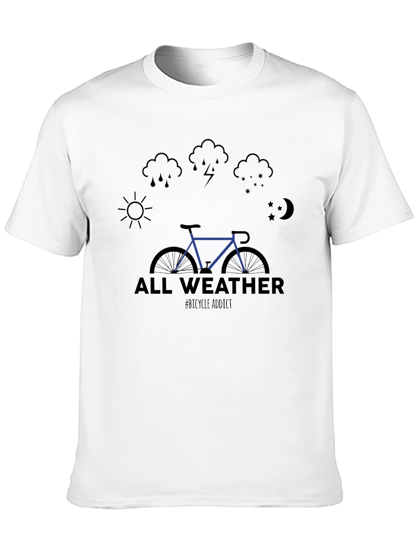 All Weather Bicycle Addict Graphic Tee