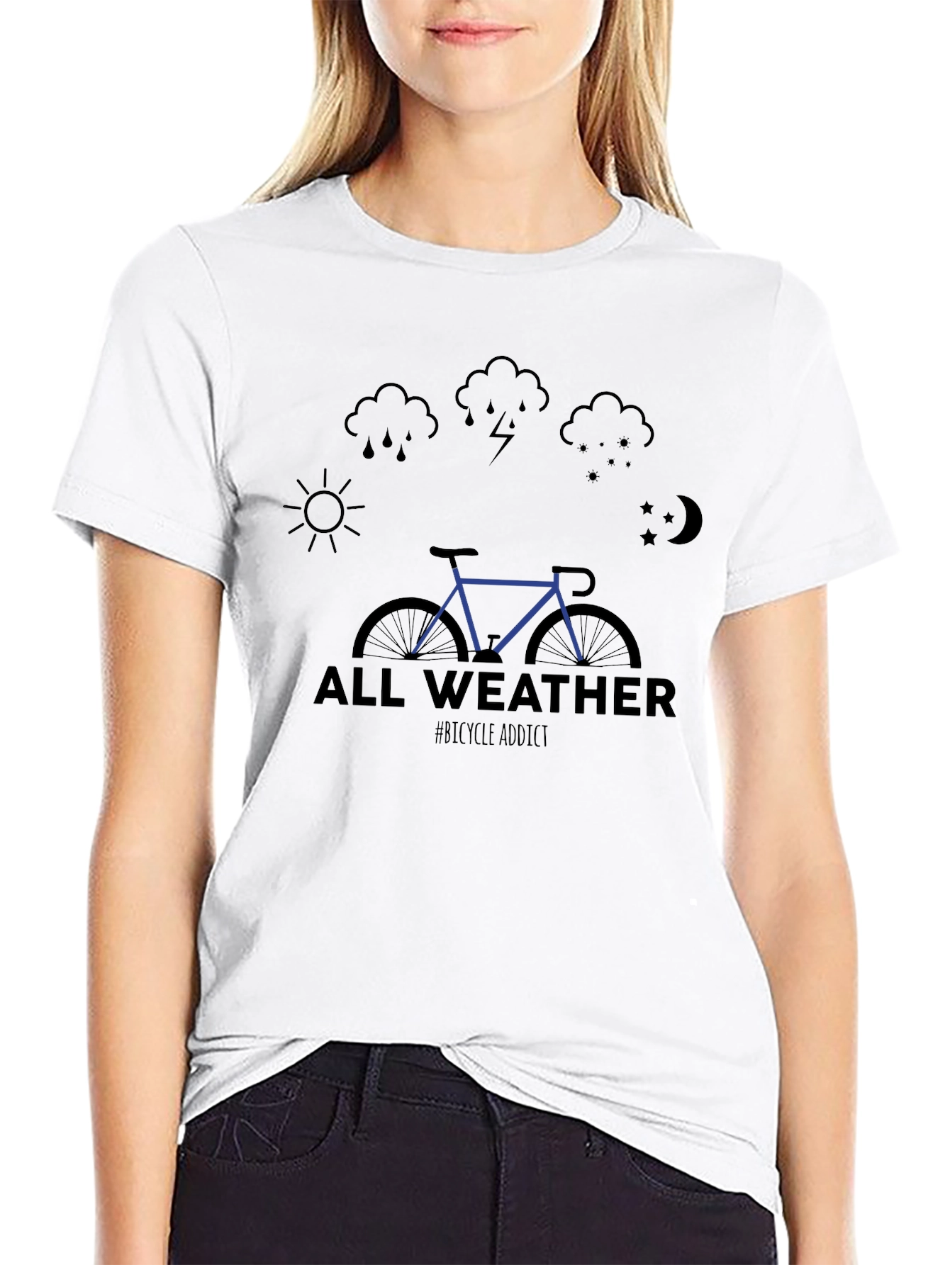 All Weather Bicycle Addict Graphic Tee