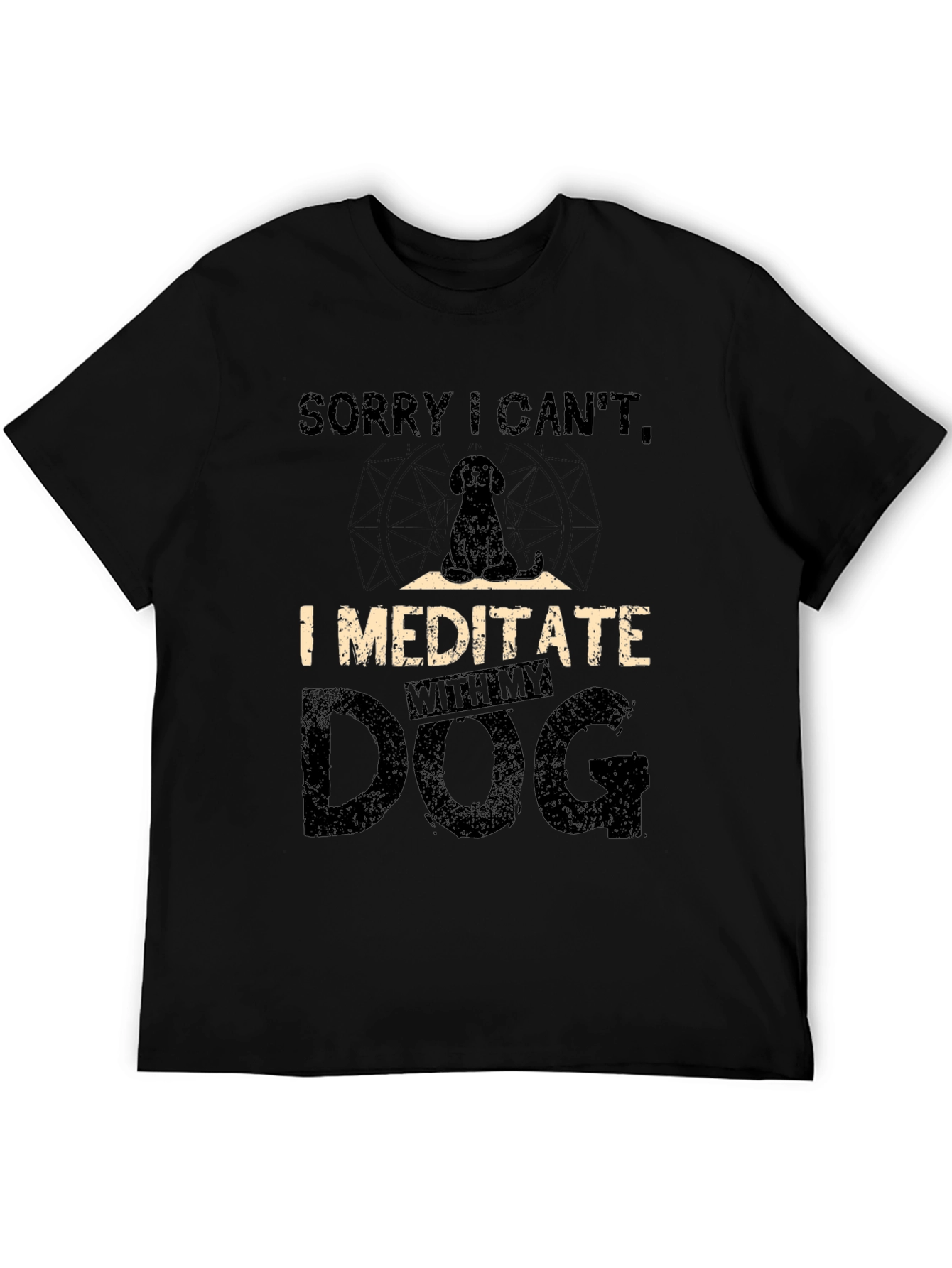 Meditate with My Dog T-Shirt - Black