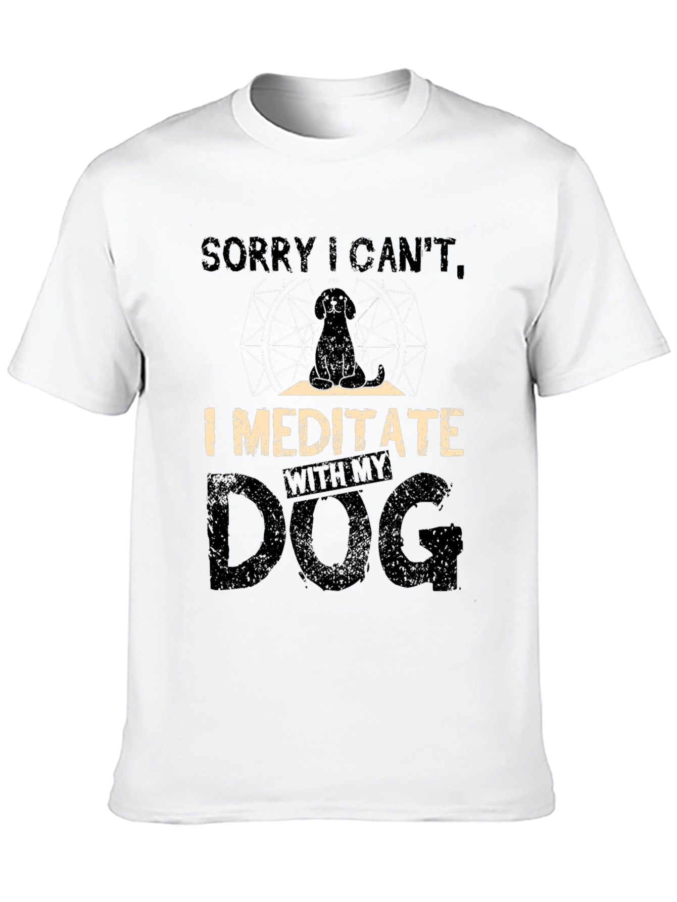 Meditate with My Dog T-Shirt - Black