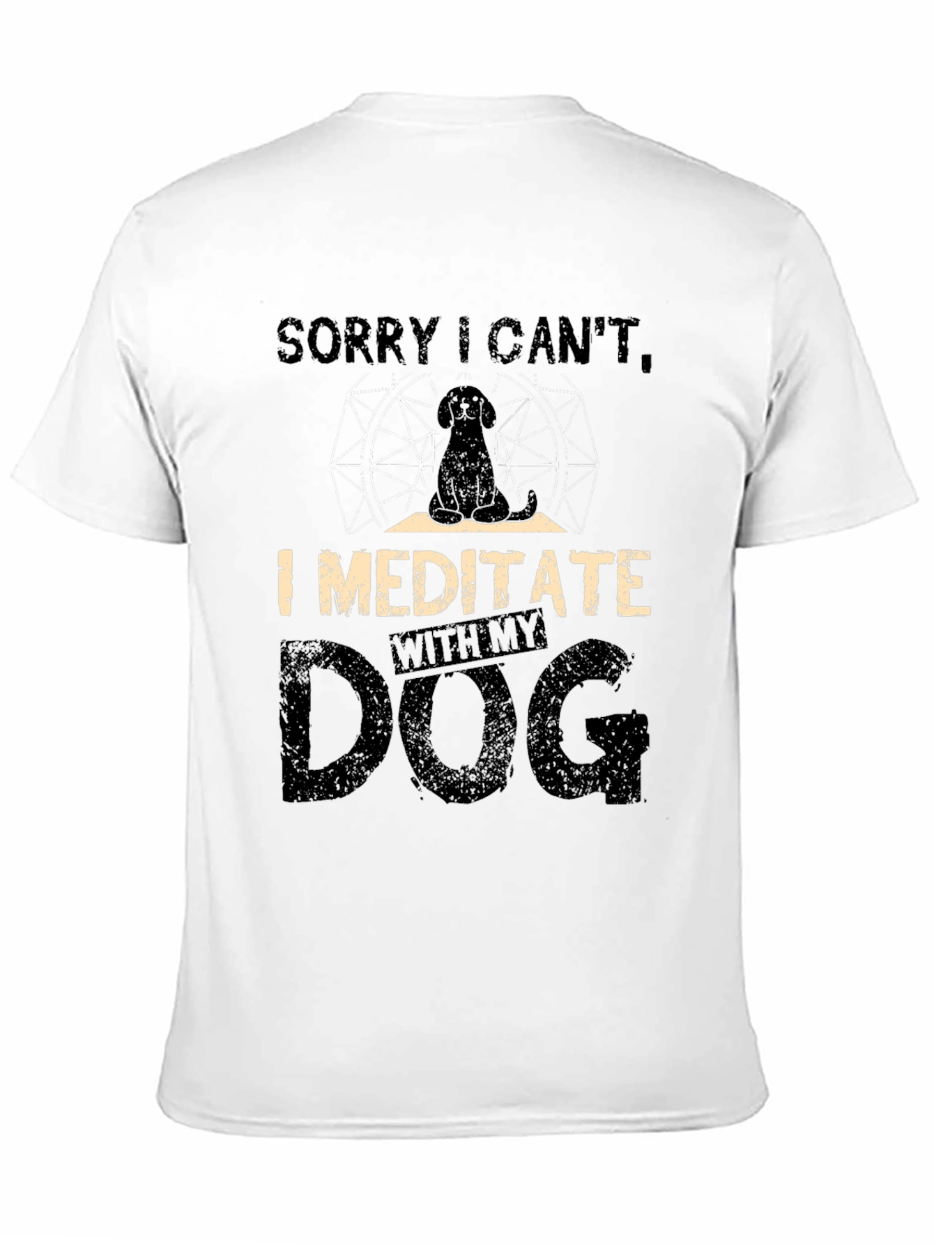 Meditate with My Dog T-Shirt - Black