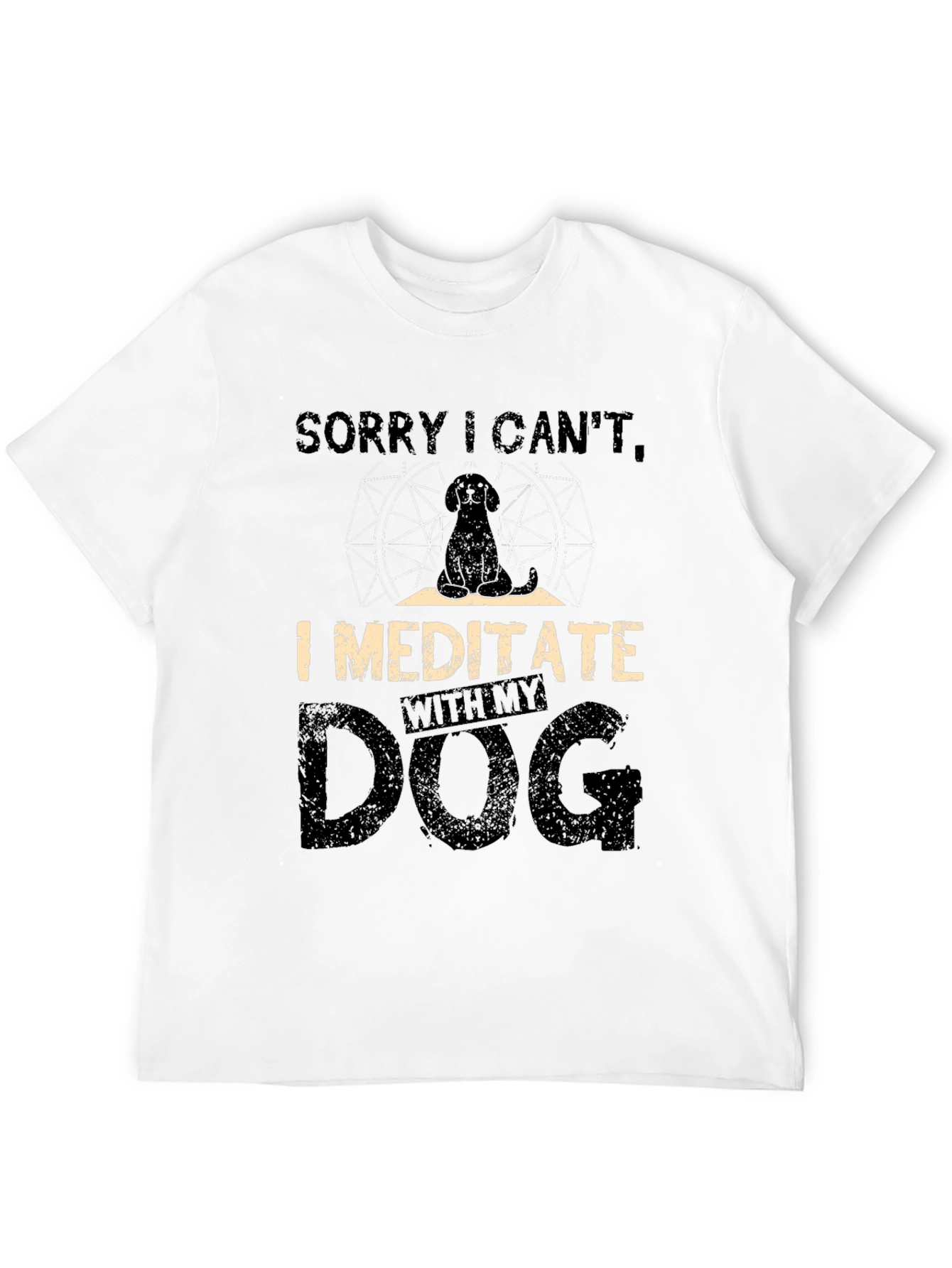 Meditate with My Dog T-Shirt - Black