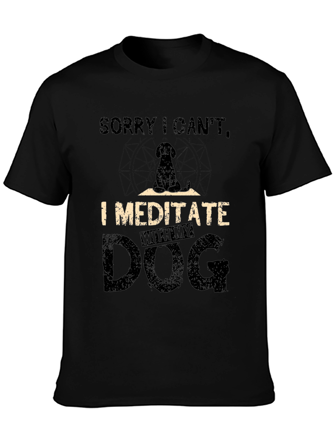 Meditate with My Dog T-Shirt - Black