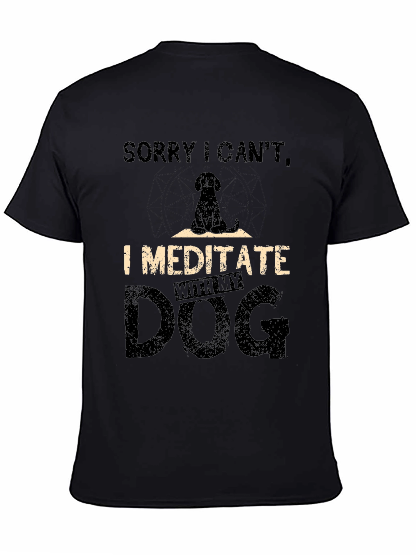 Meditate with My Dog T-Shirt - Black