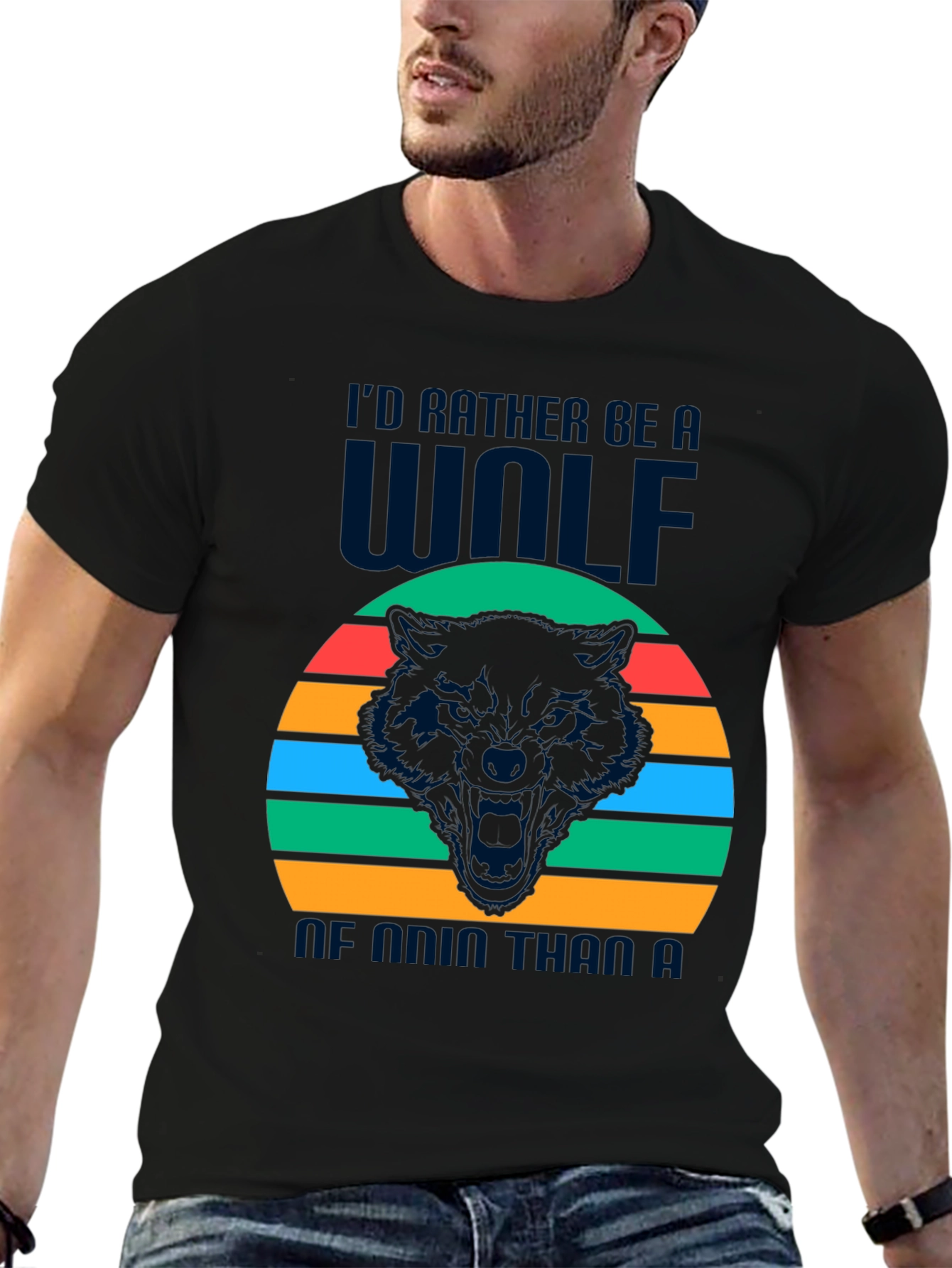 Wolf Graphic Tee - Id Rather Be a Wolf