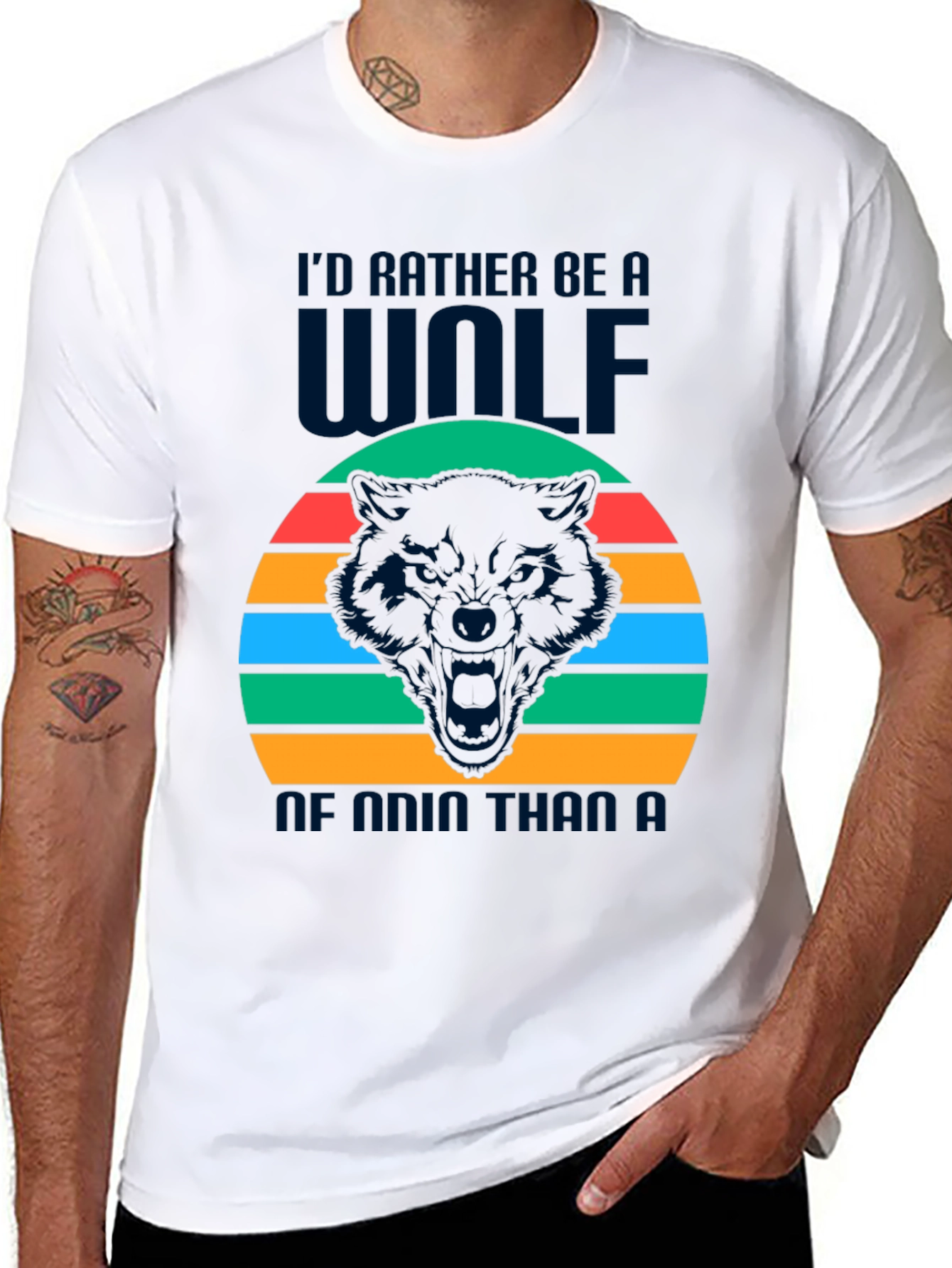 Wolf Graphic Tee - Id Rather Be a Wolf