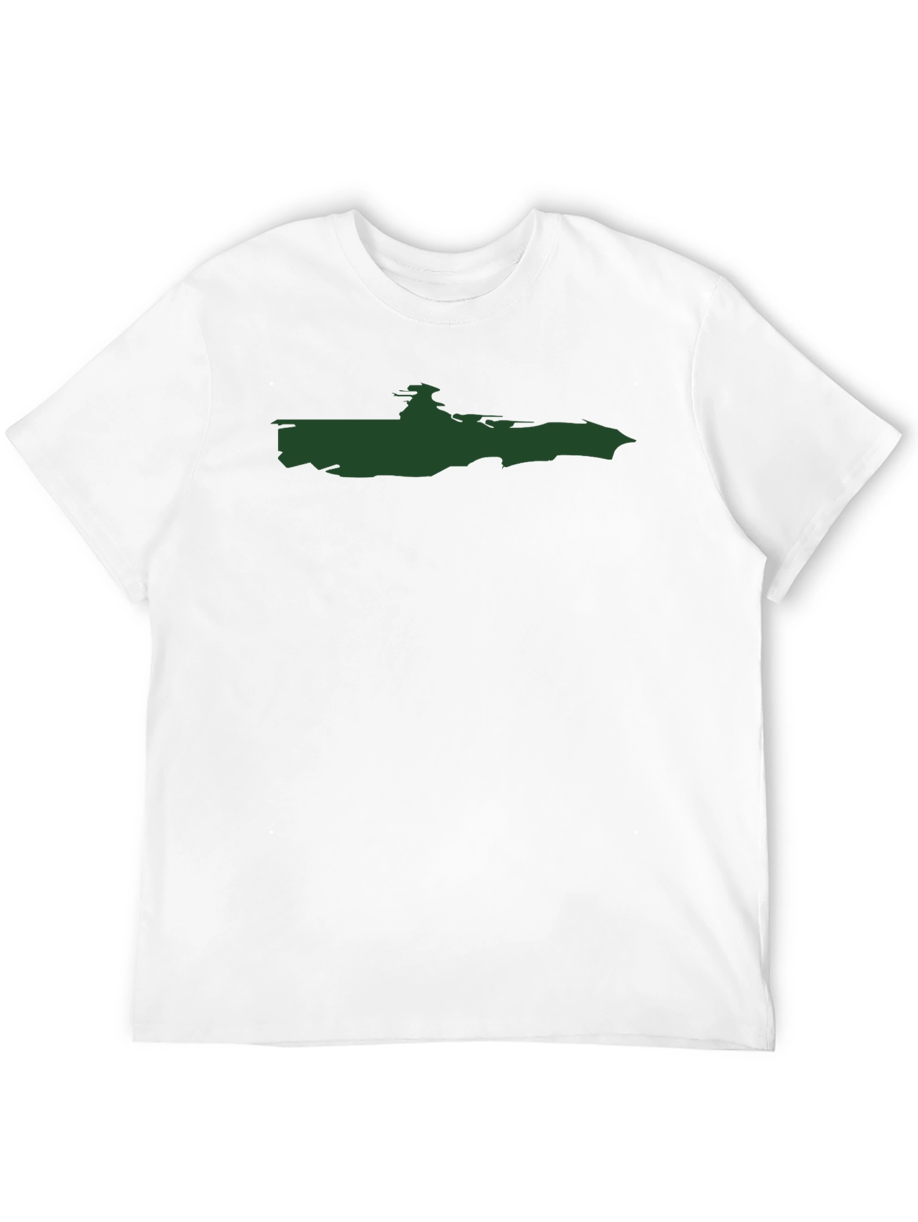 Black T-Shirt with Green Graphic Print