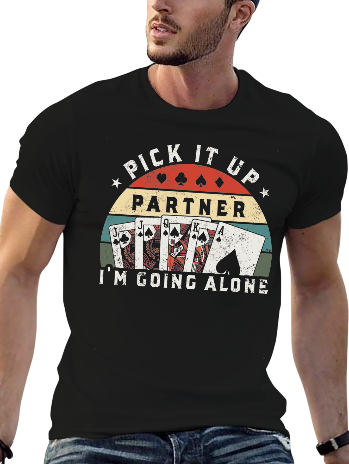 Pick It Up Partner Euchre Card Game T-Shirt