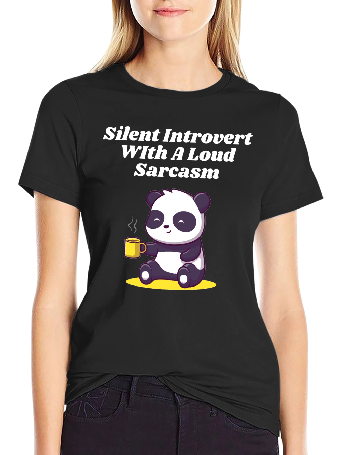 Introvert Panda Graphic Tee - Sarcastic Humor T-Shirt