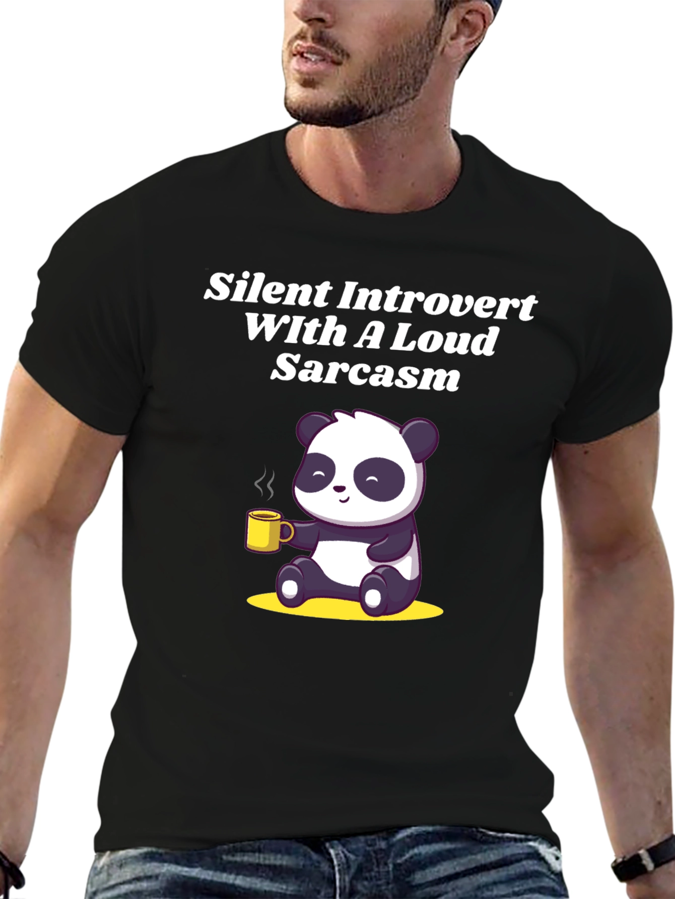 Introvert Panda Graphic Tee - Sarcastic Humor T-Shirt