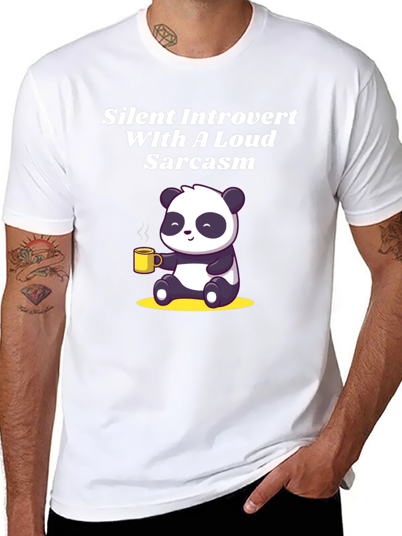 Introvert Panda Graphic Tee - Sarcastic Humor T-Shirt