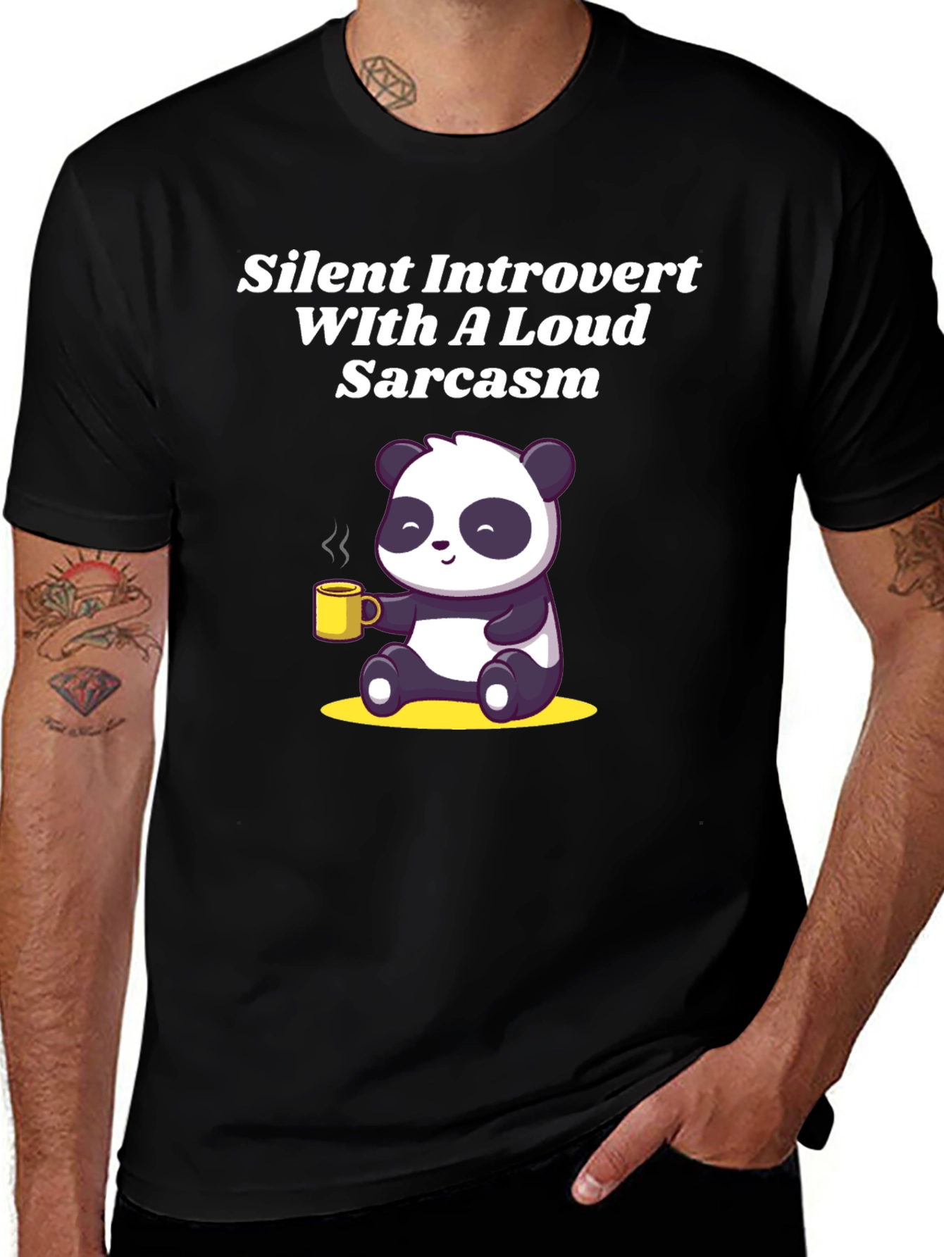 Introvert Panda Graphic Tee - Sarcastic Humor T-Shirt