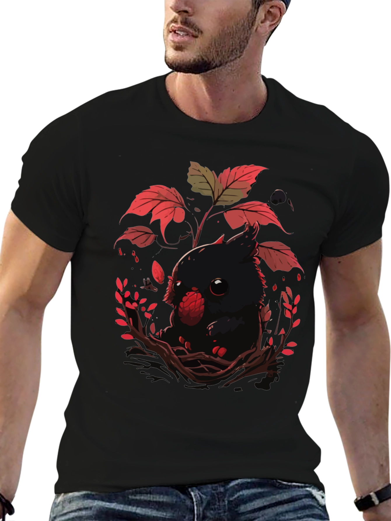 Cute Raven T-Shirt - Dark Academia Style