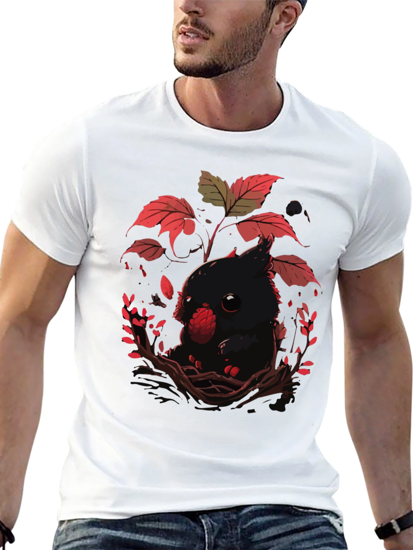 Cute Raven T-Shirt - Dark Academia Style