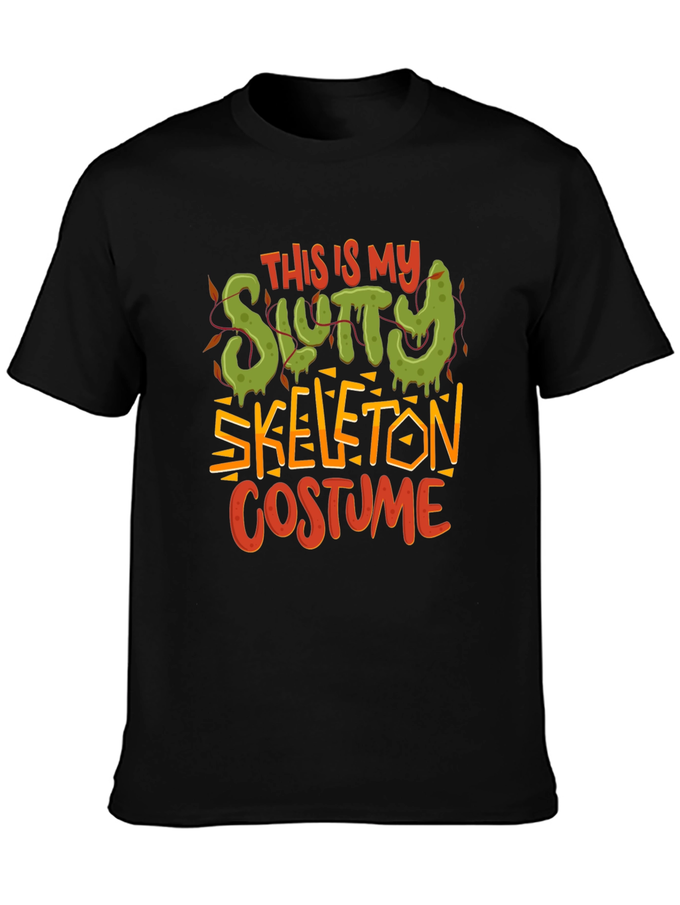 Slutty Skeleton Costume Graphic T-Shirt