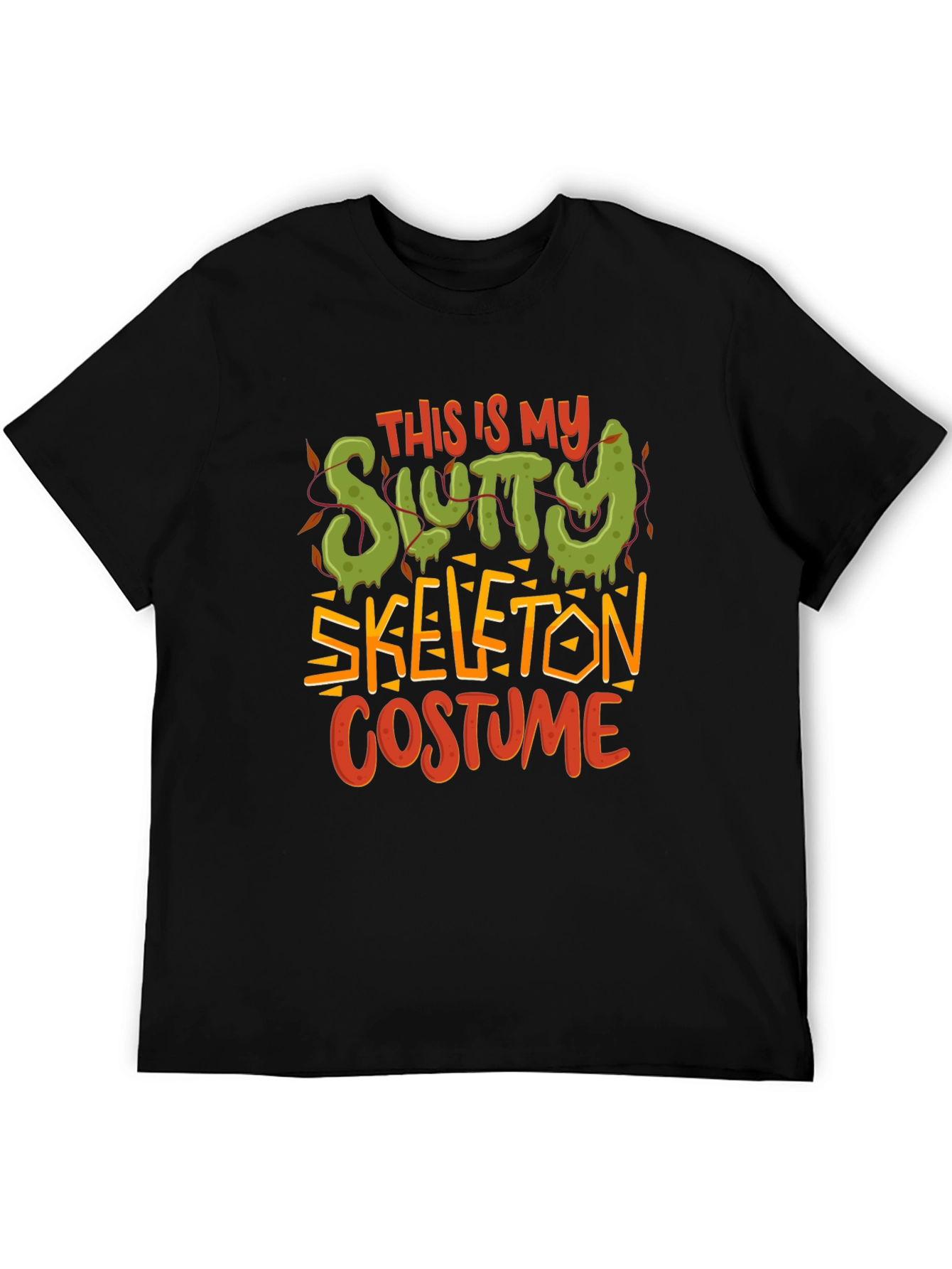 Slutty Skeleton Costume Graphic T-Shirt