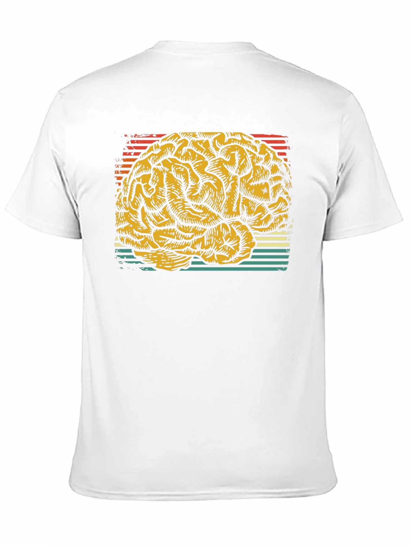 Brain Graphic Tee - Retro Style T-Shirt