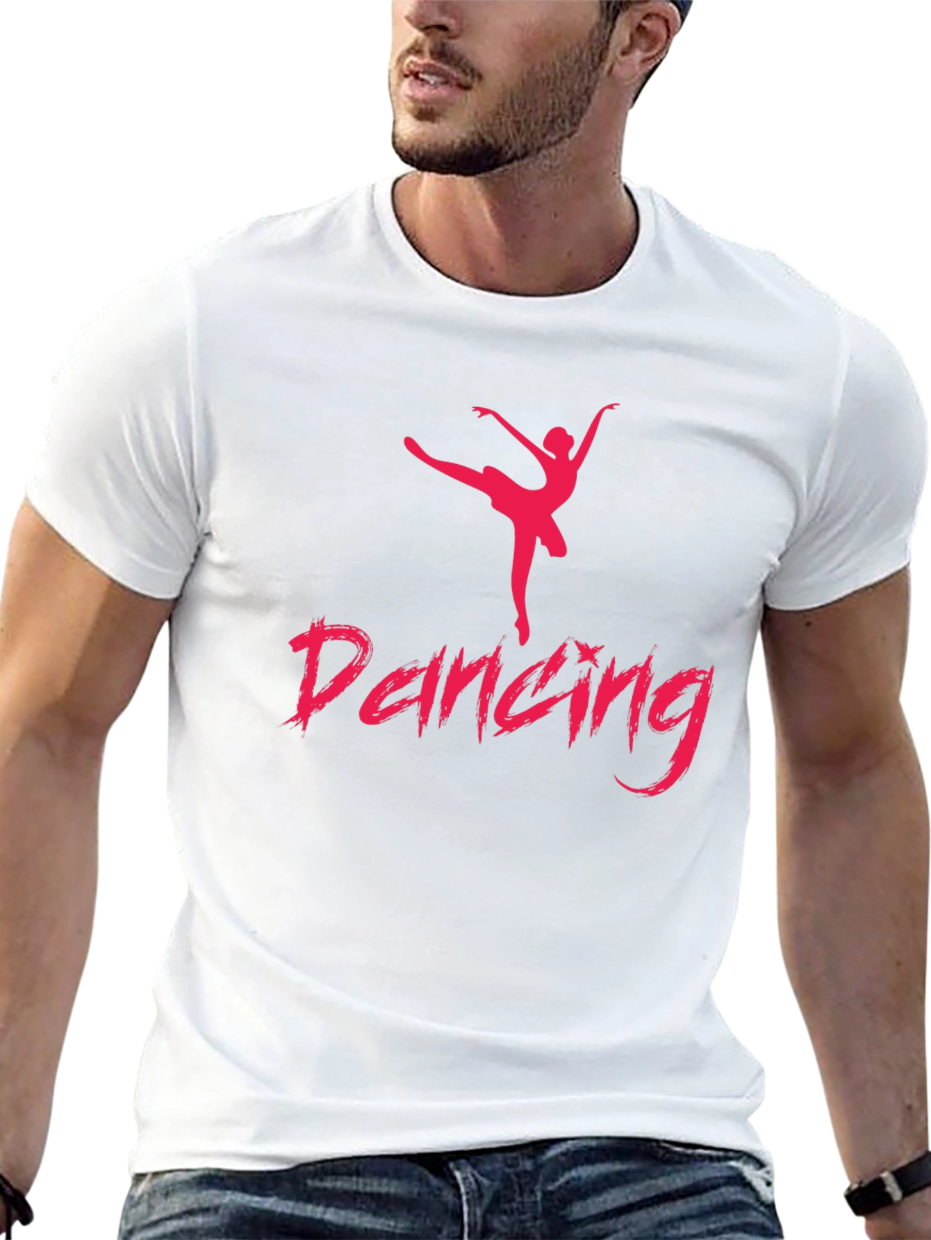 Dancing Silhouette Graphic Tee - Black