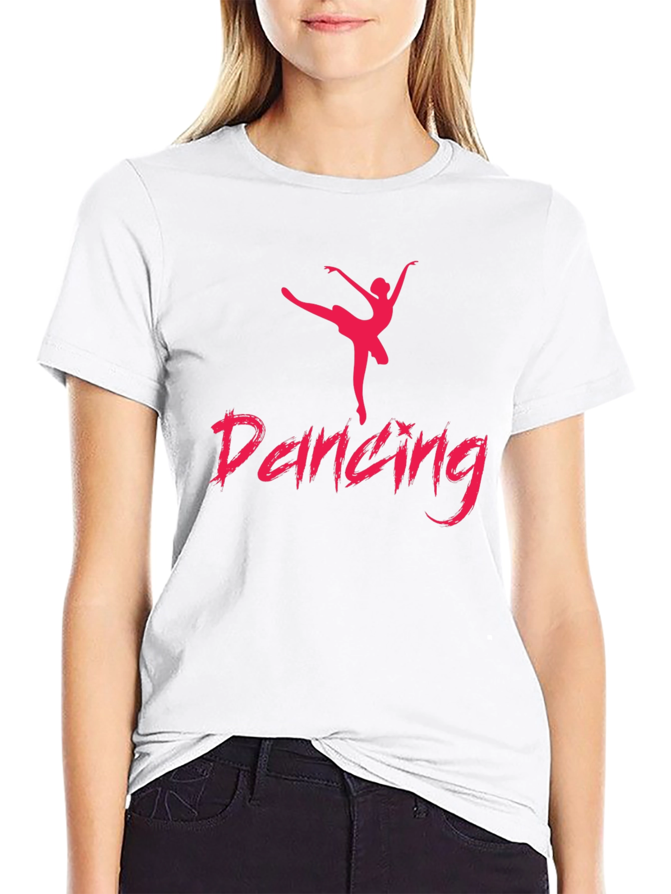 Dancing Silhouette Graphic Tee - Black