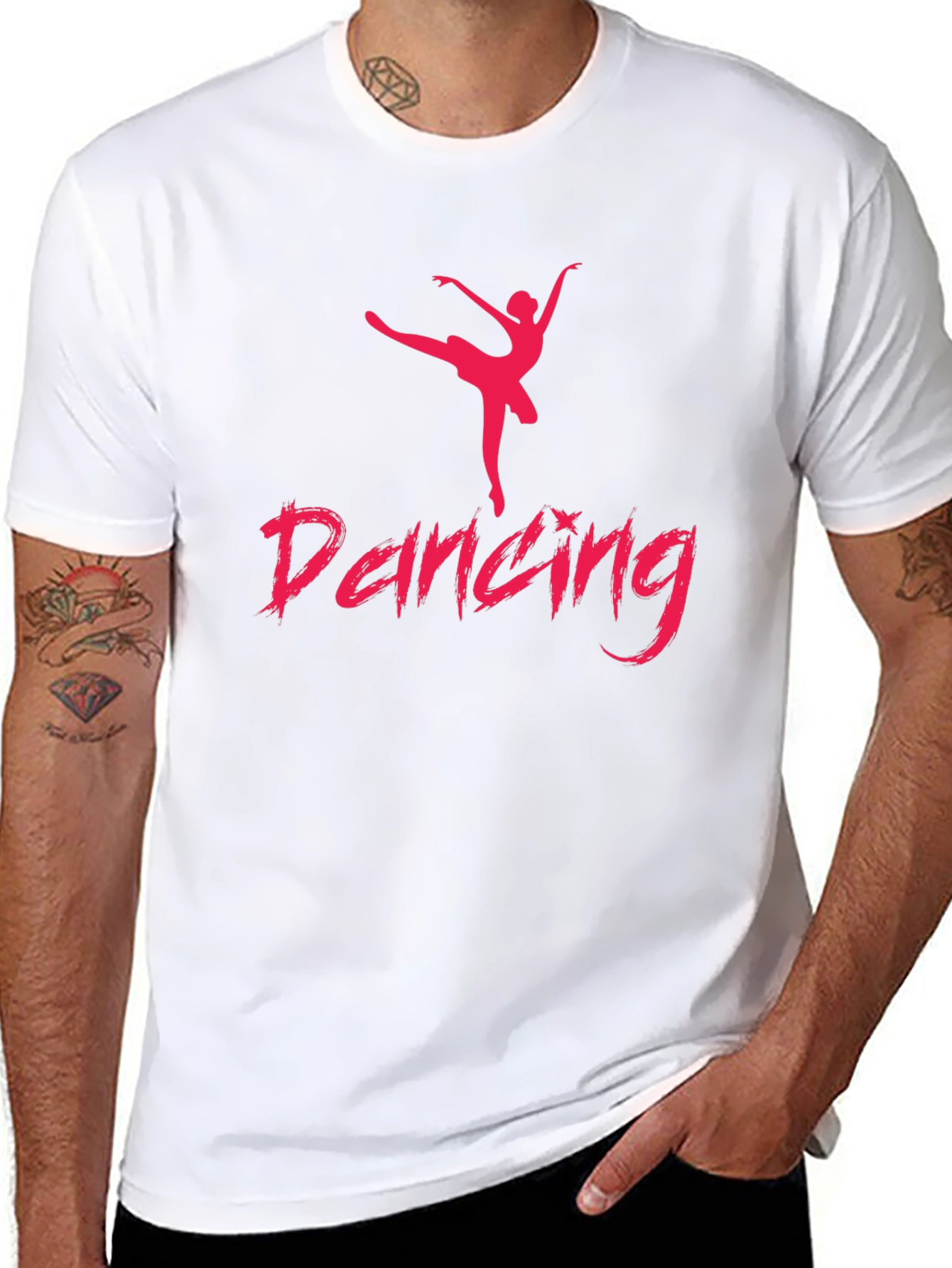 Dancing Silhouette Graphic Tee - Black