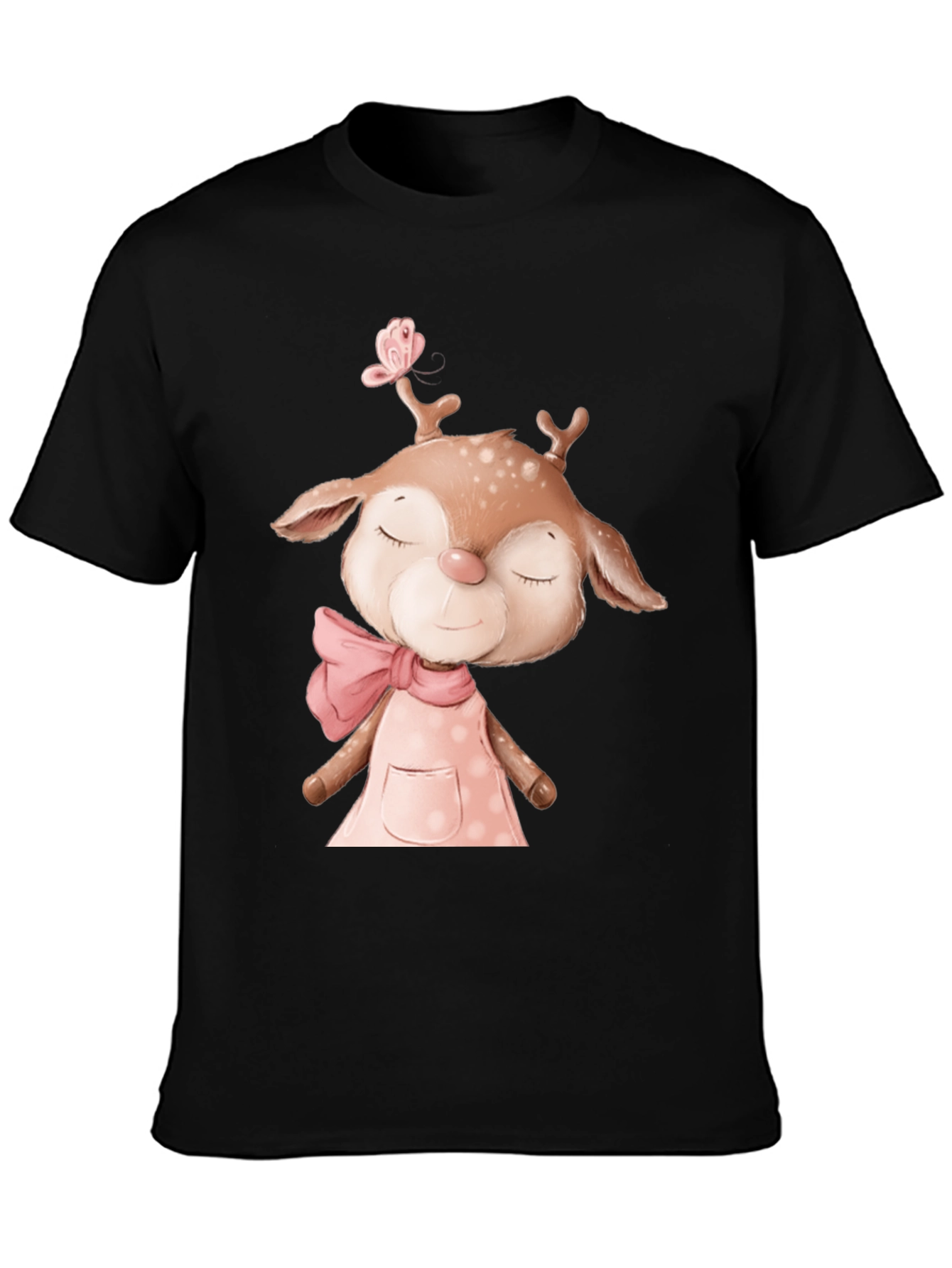 Cute Deer Graphic Tee - Soft Cotton Comfort