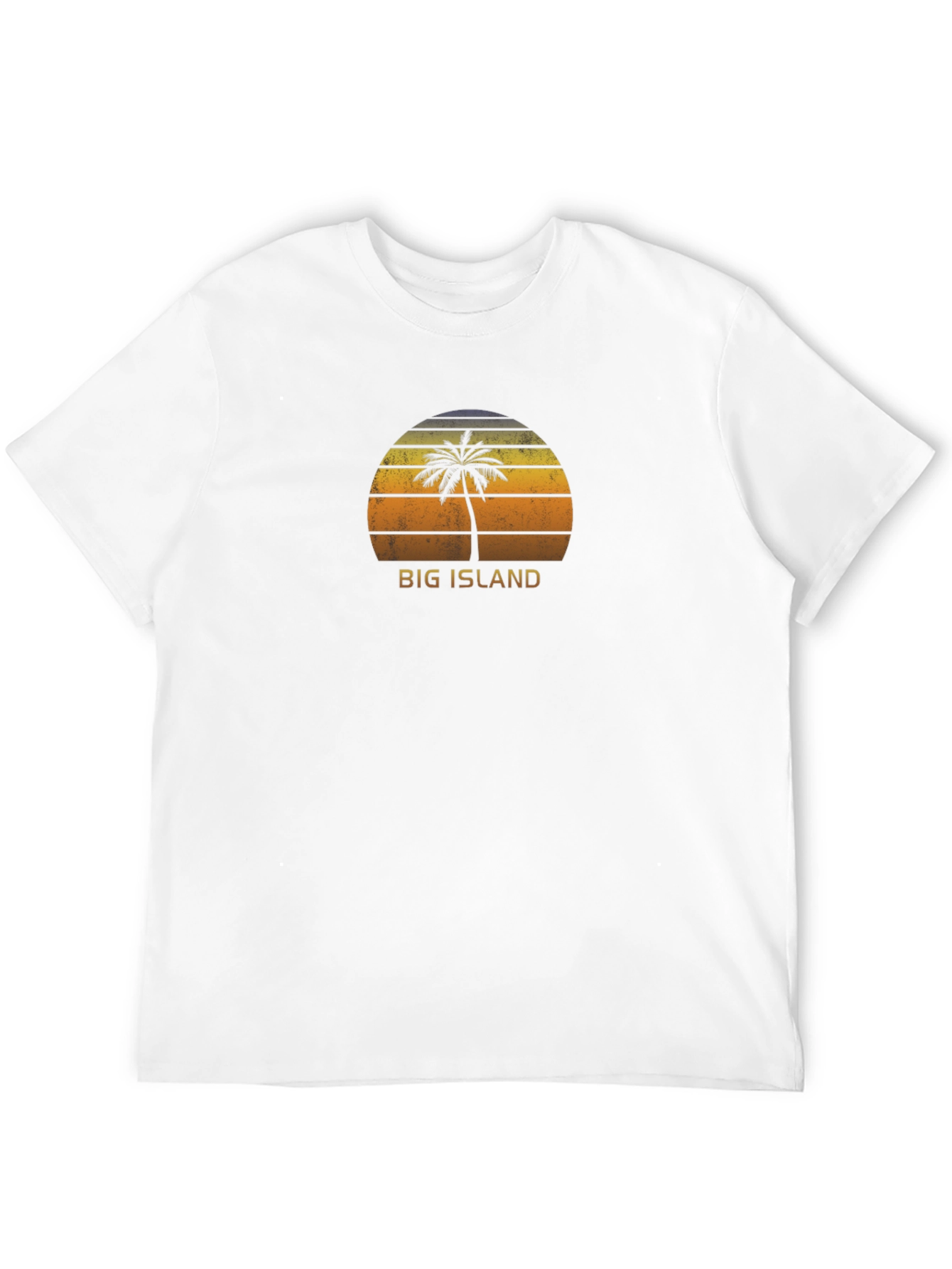 Big Island Palm Tree Retro Graphic T-Shirt