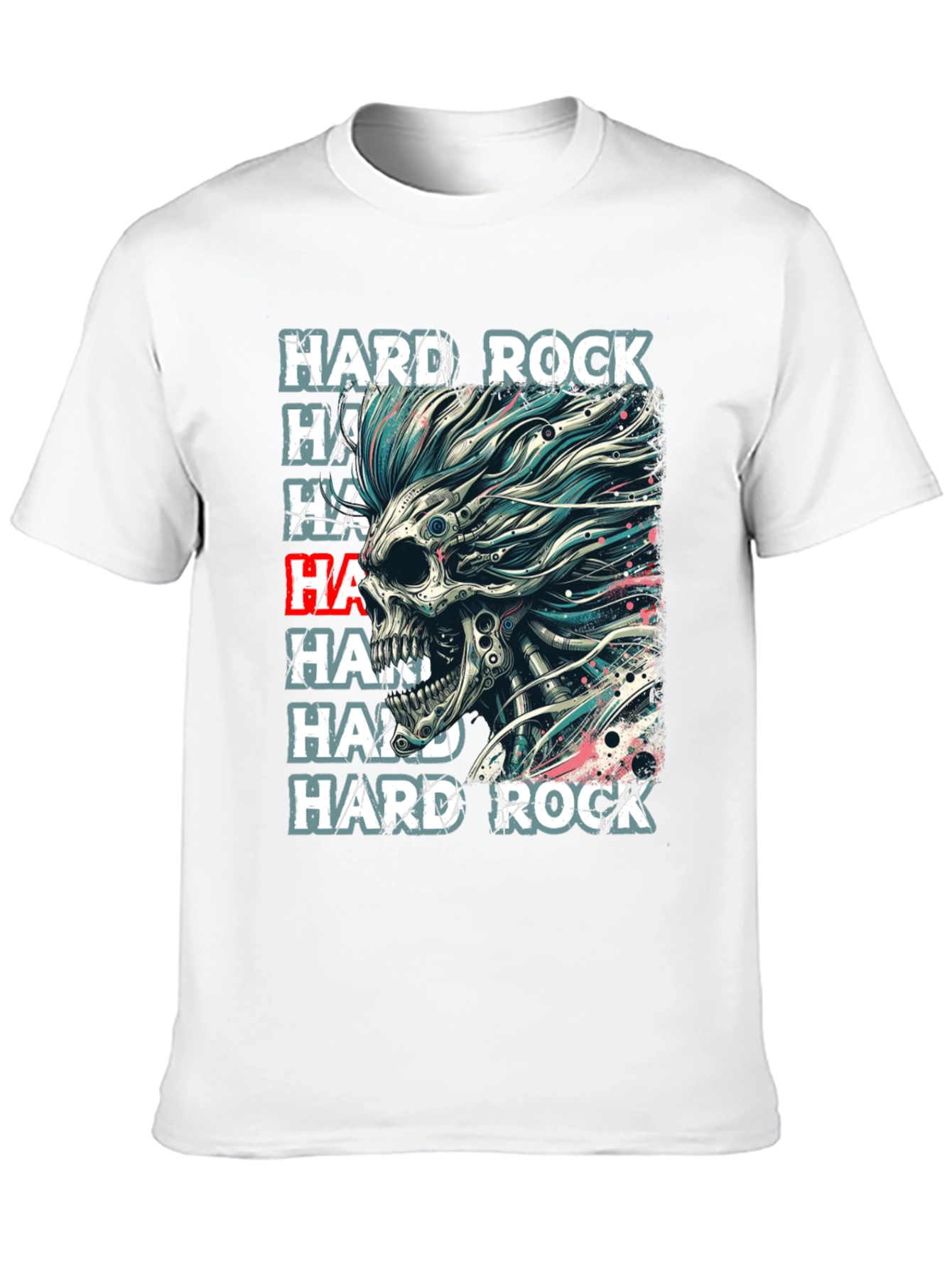 Hard Rock Graphic Tee - Skull Punk Style