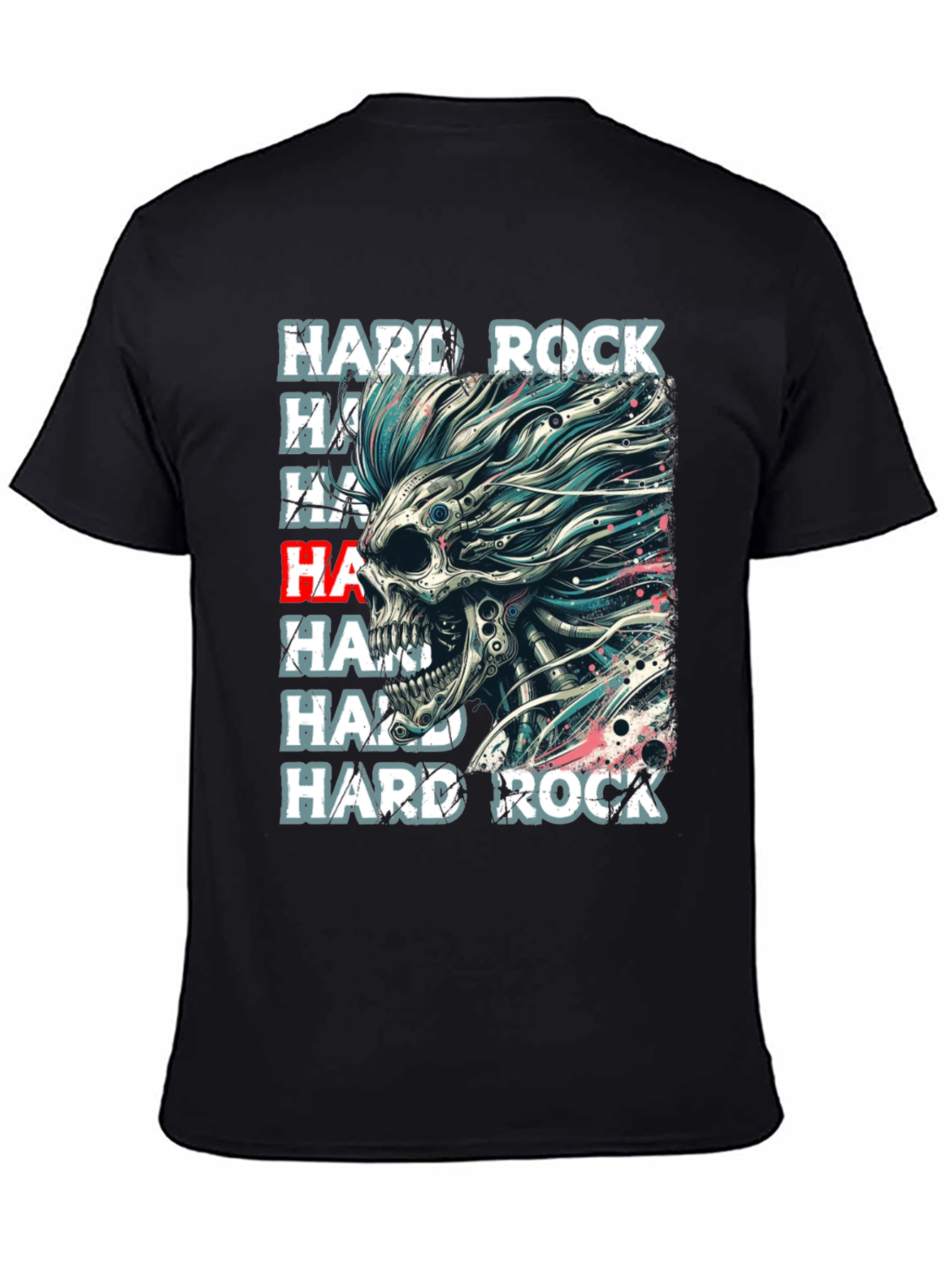 Hard Rock Graphic Tee - Skull Punk Style
