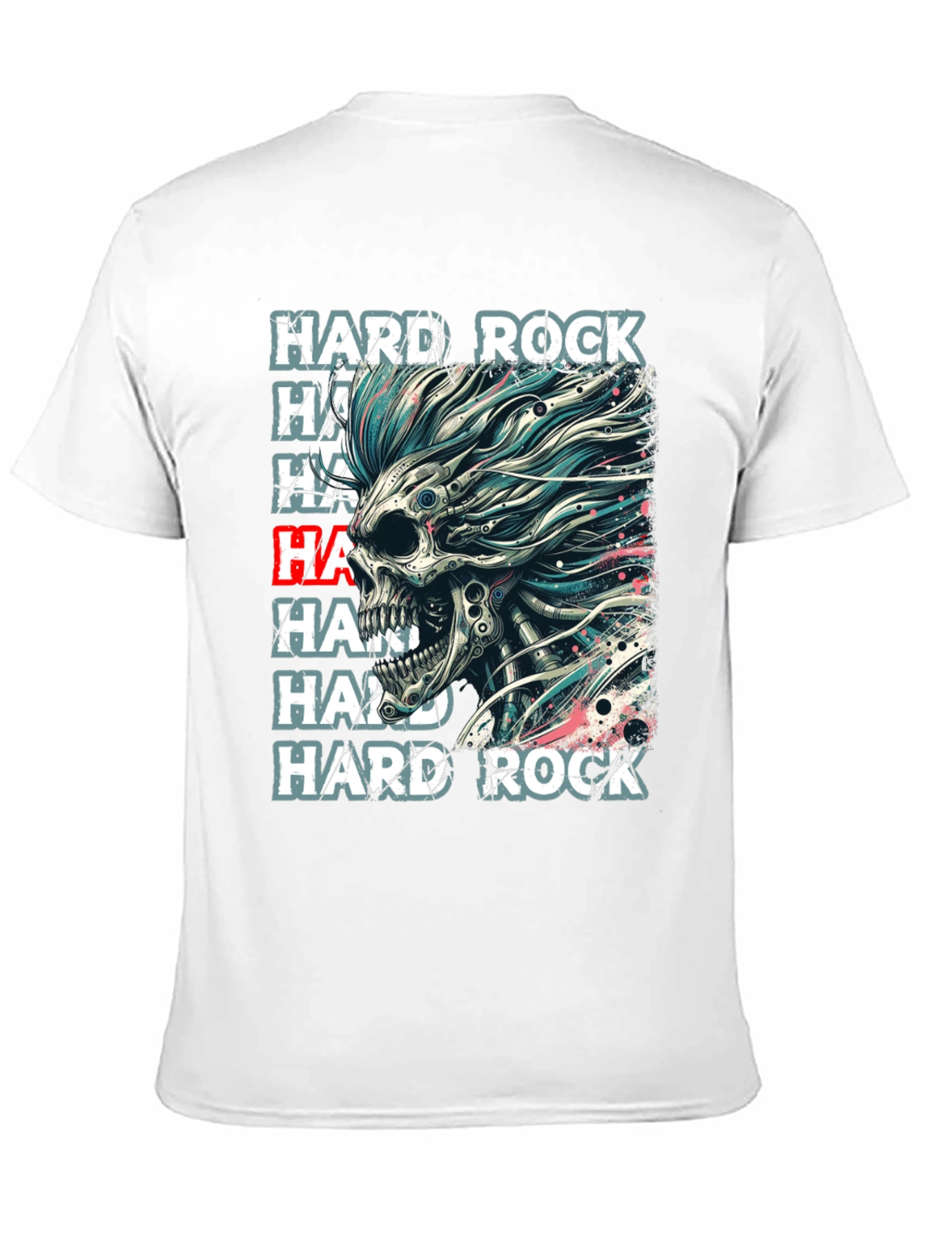 Hard Rock Graphic Tee - Skull Punk Style