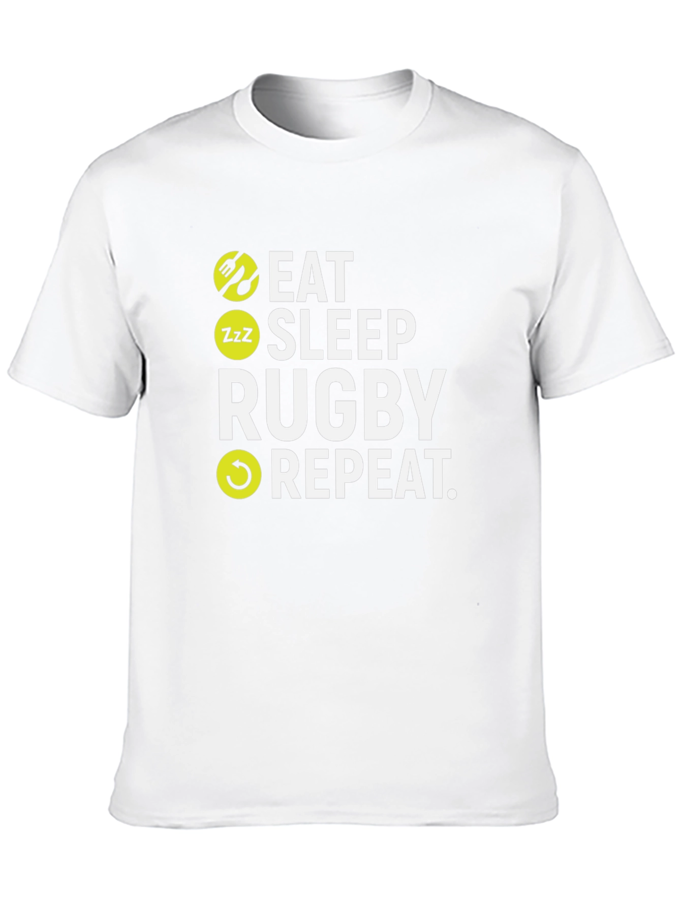 Eat Sleep Rugby Repeat Black T-Shirt