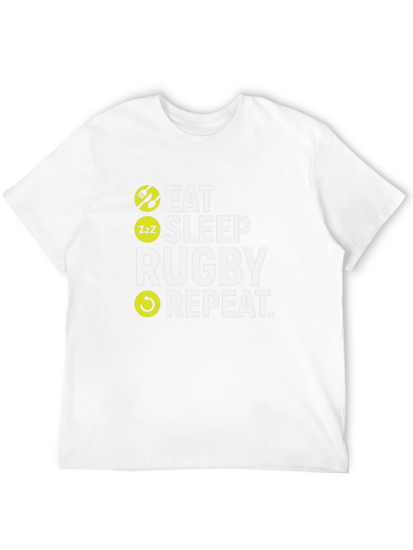 Eat Sleep Rugby Repeat Black T-Shirt