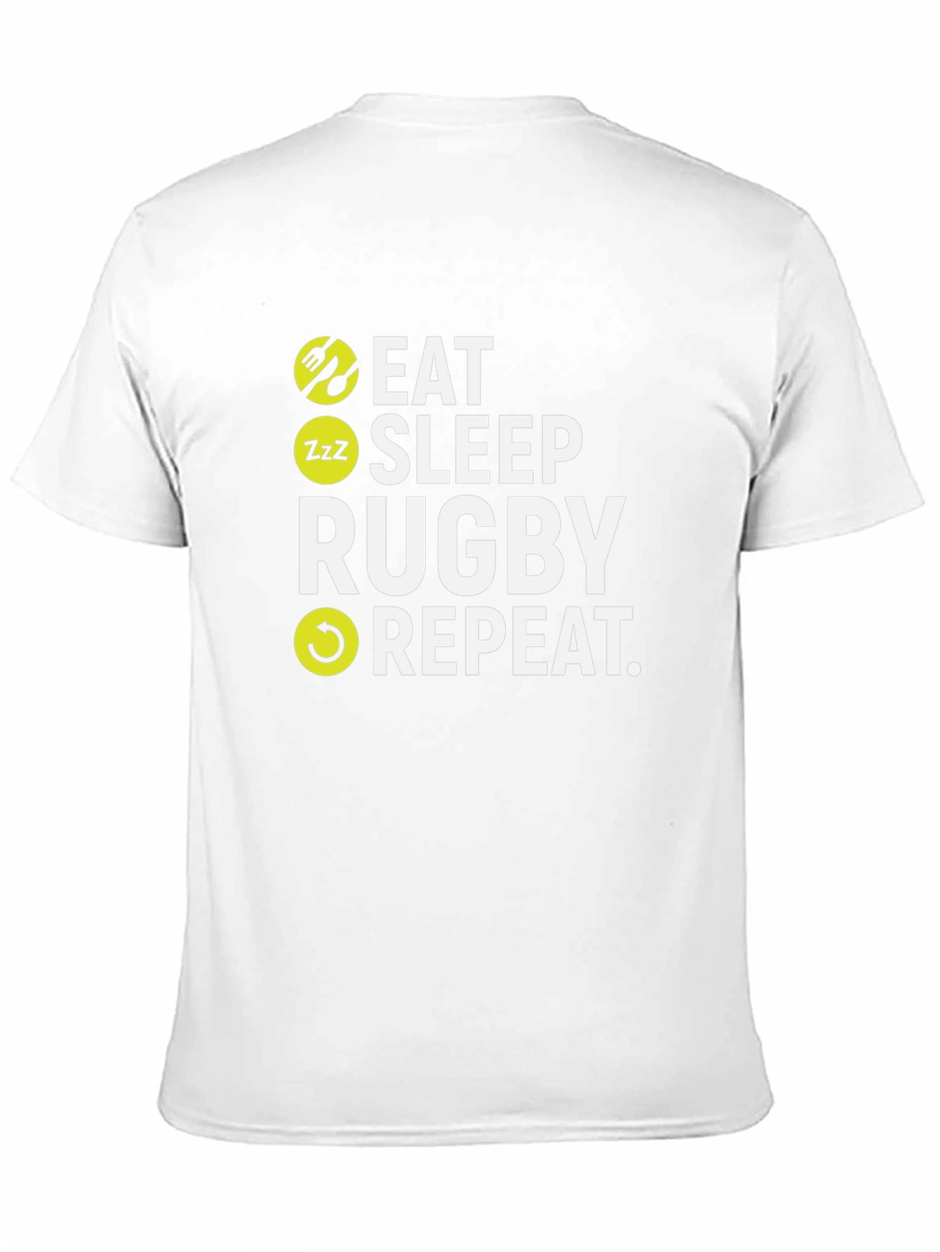 Eat Sleep Rugby Repeat Black T-Shirt