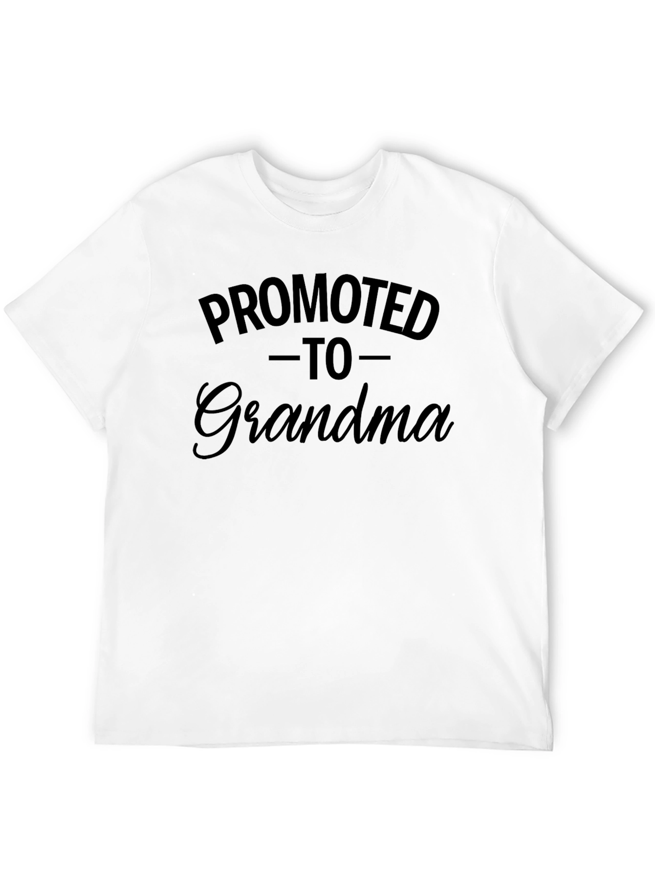 Promoted to Grandma Black T-Shirt