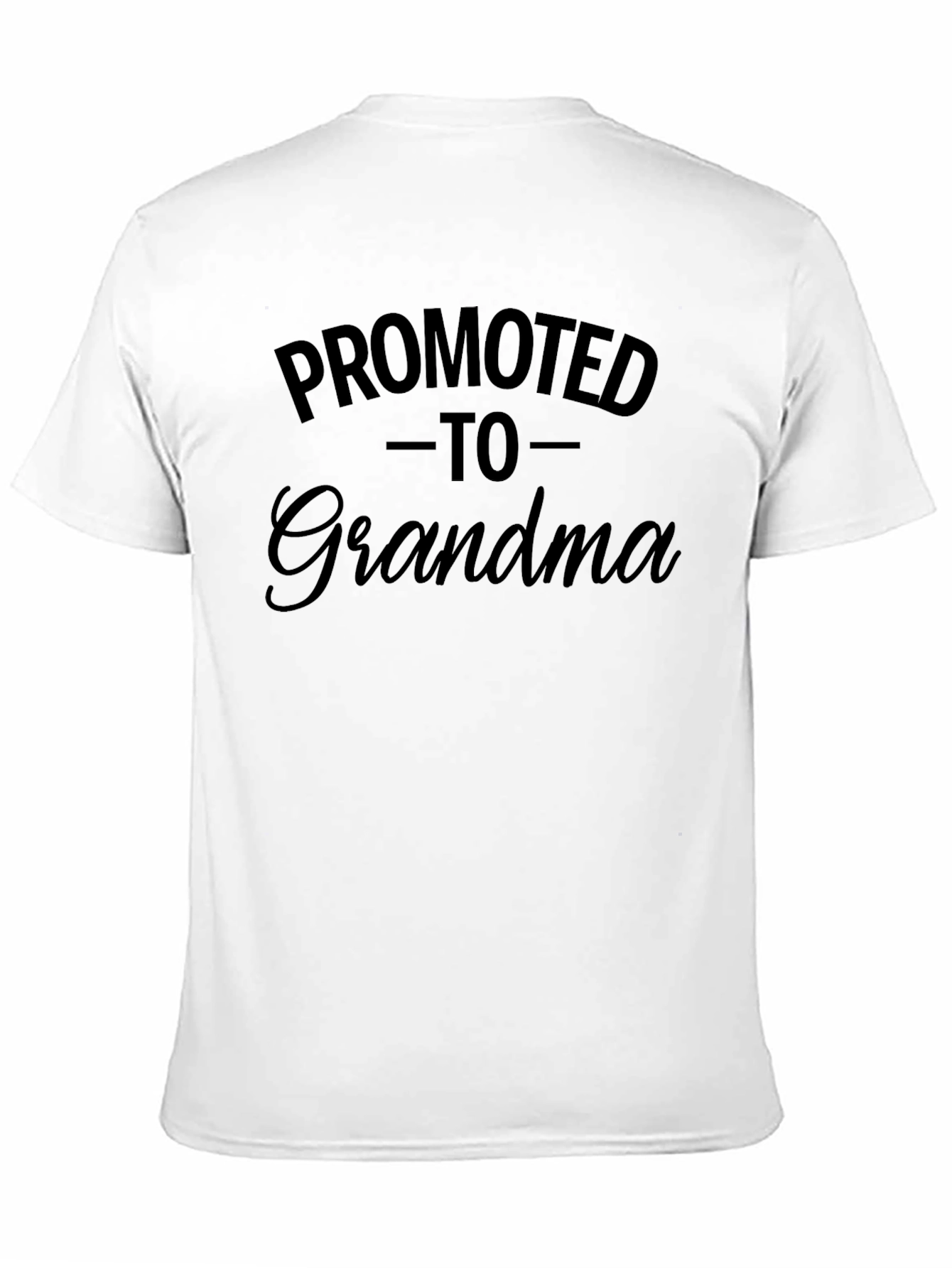 Promoted to Grandma Black T-Shirt