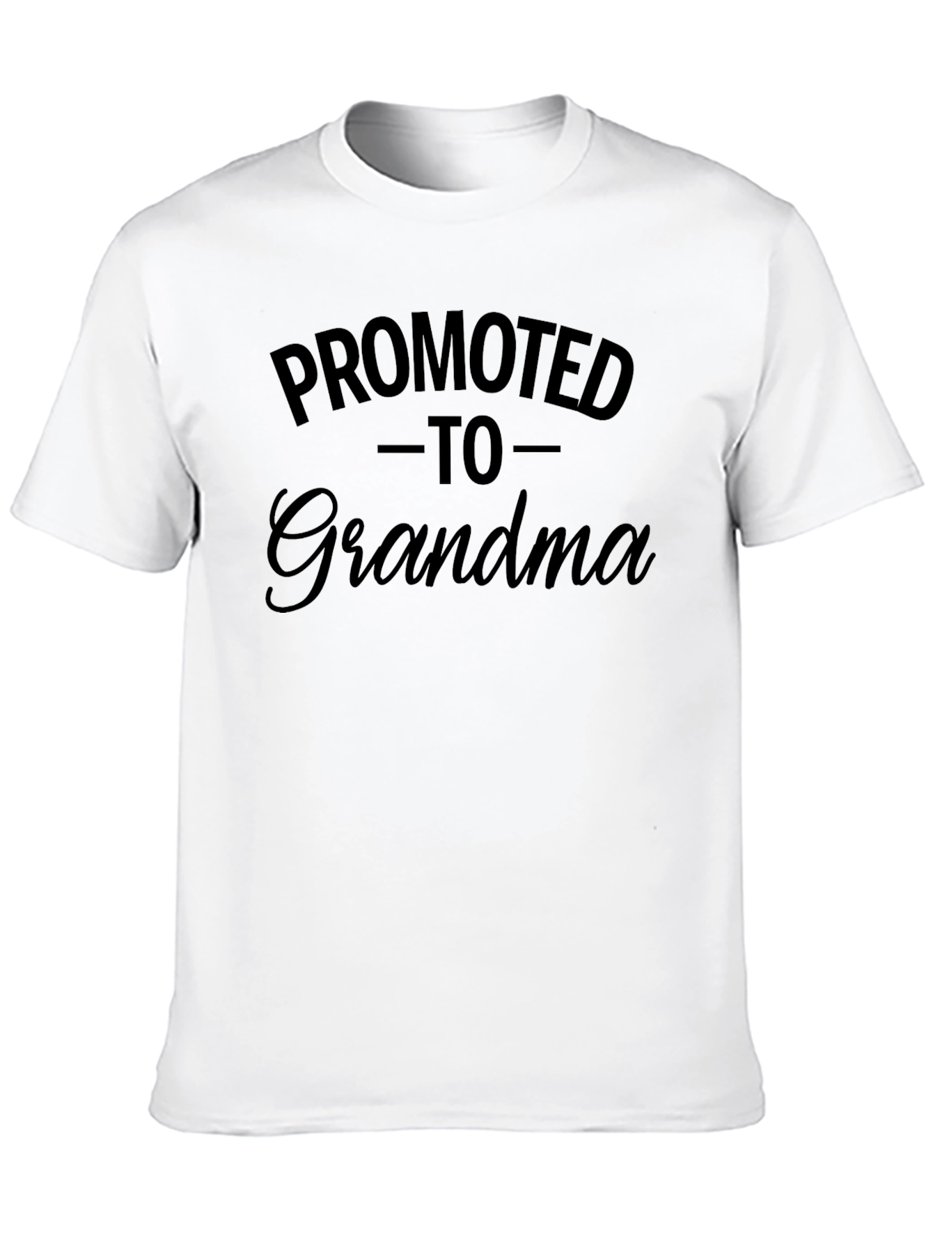 Promoted to Grandma Black T-Shirt