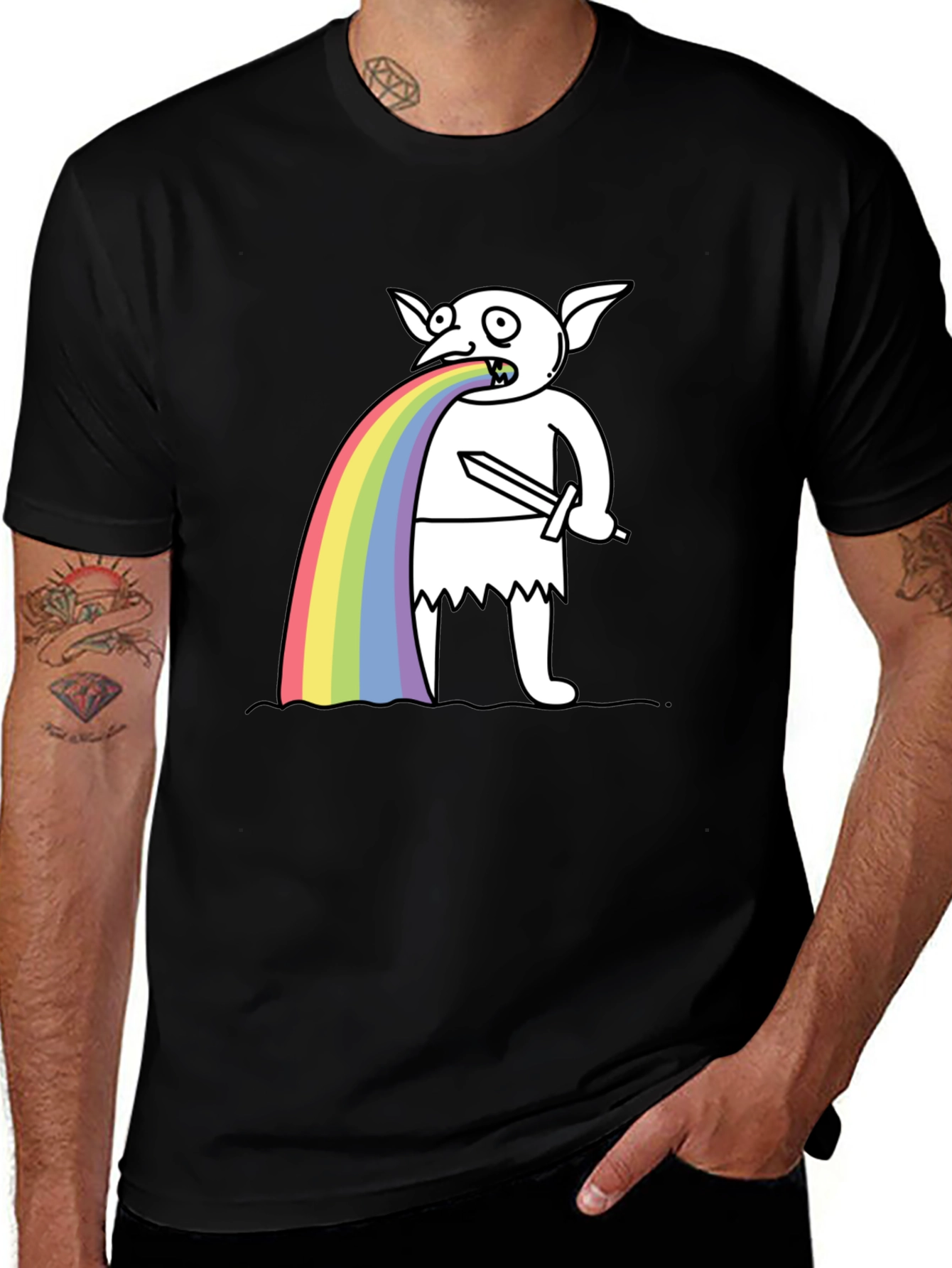 Rainbow Vomiting Goblin T-Shirt