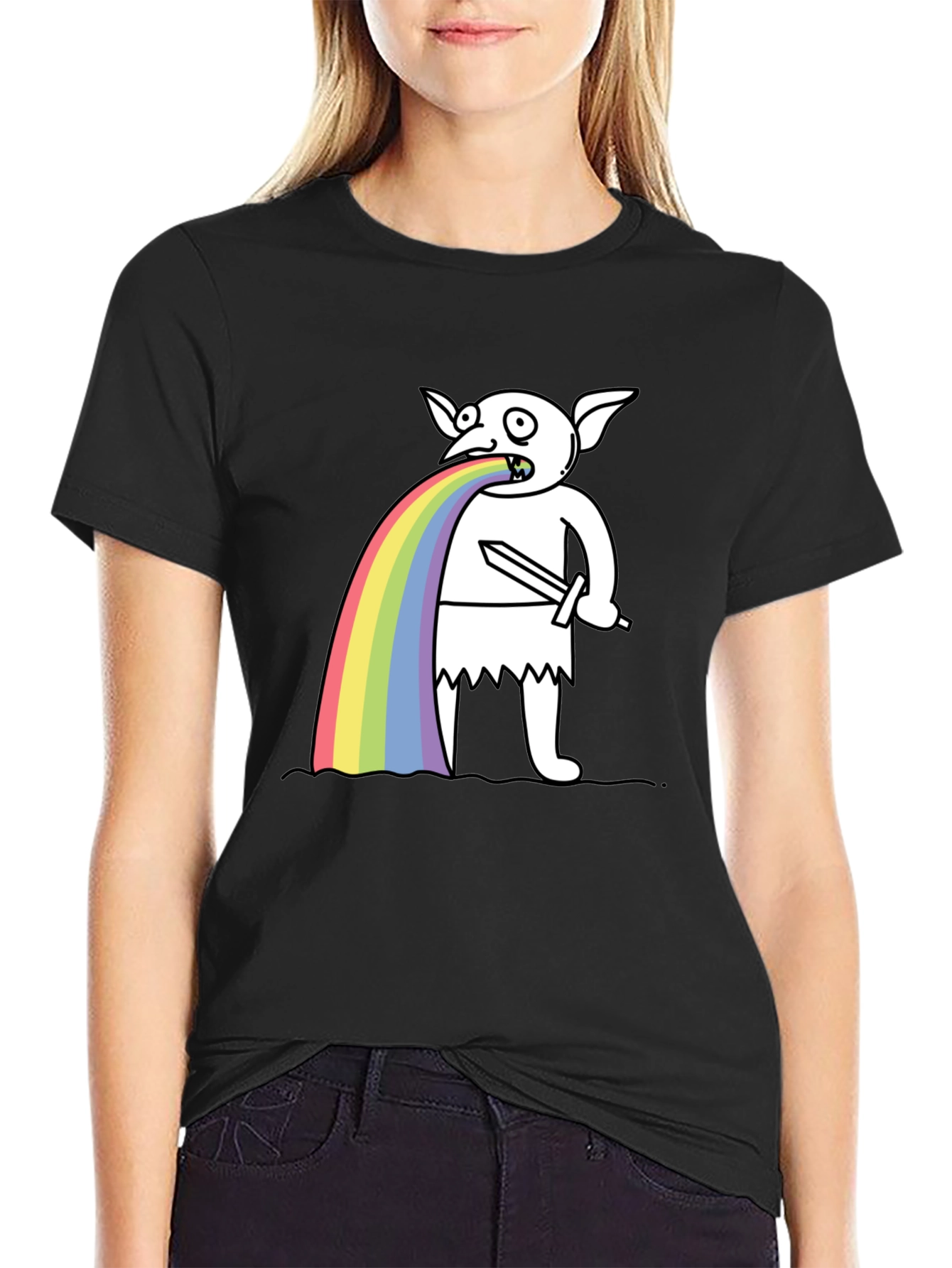 Rainbow Vomiting Goblin T-Shirt