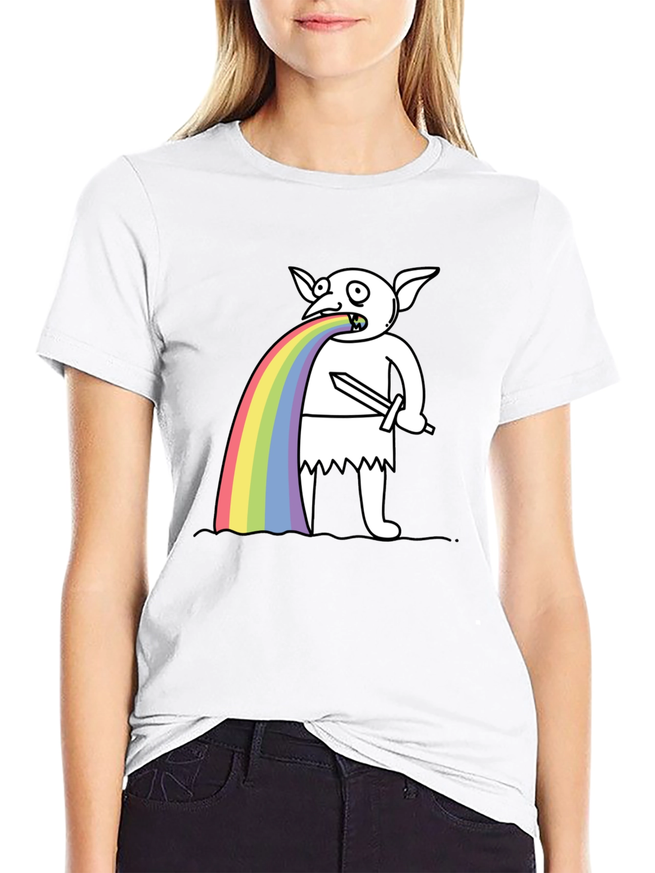 Rainbow Vomiting Goblin T-Shirt