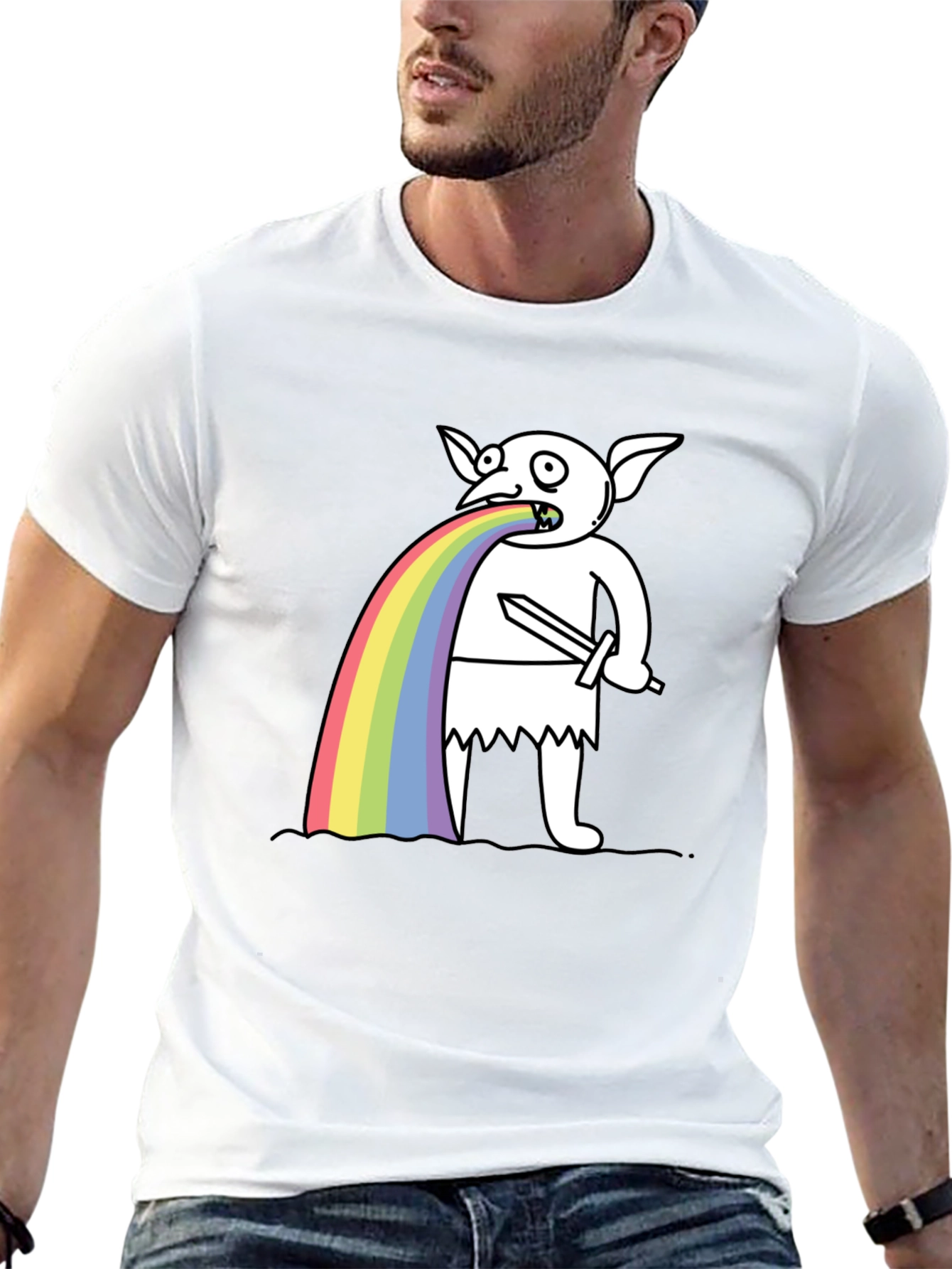 Rainbow Vomiting Goblin T-Shirt