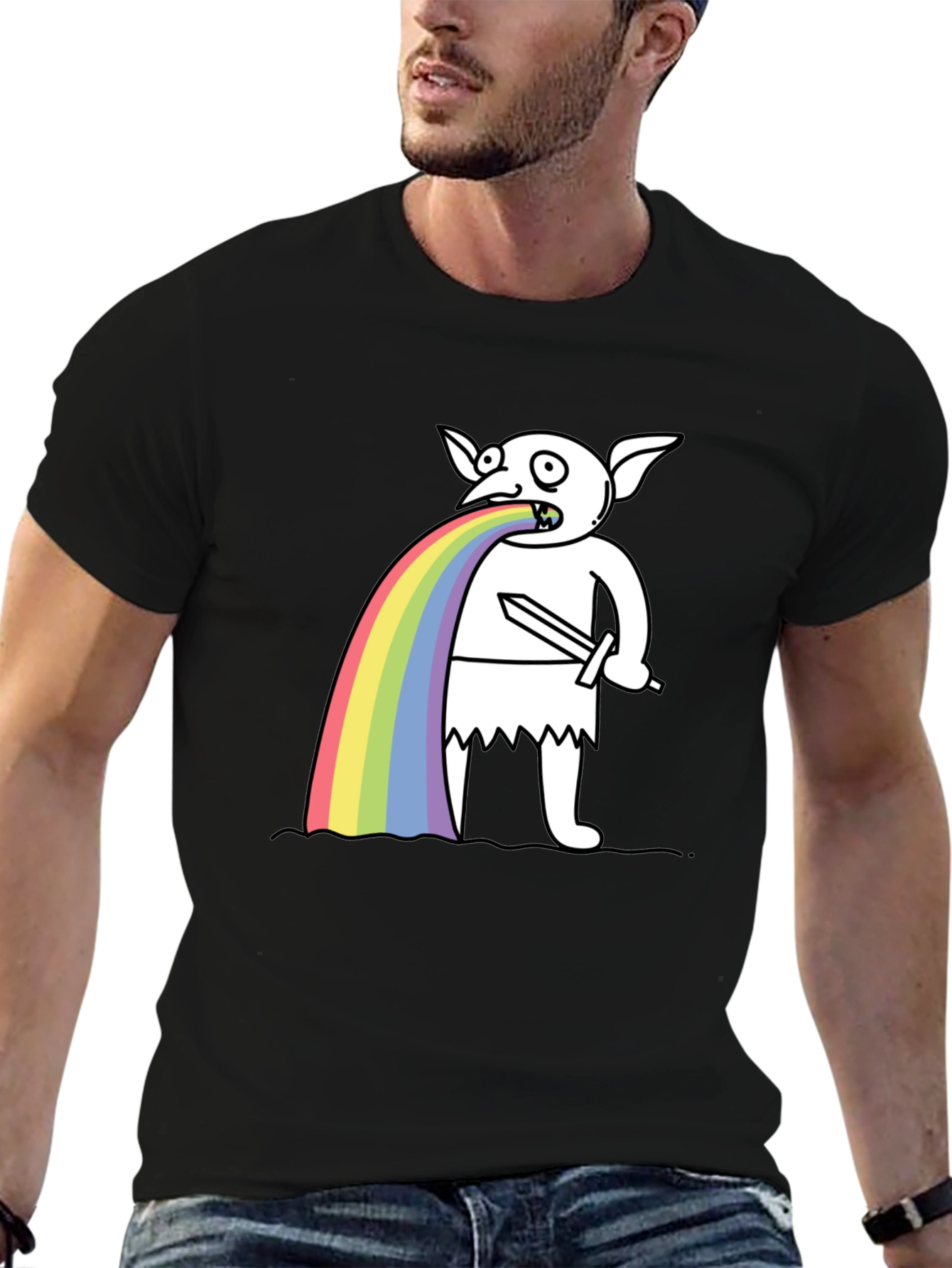 Rainbow Vomiting Goblin T-Shirt